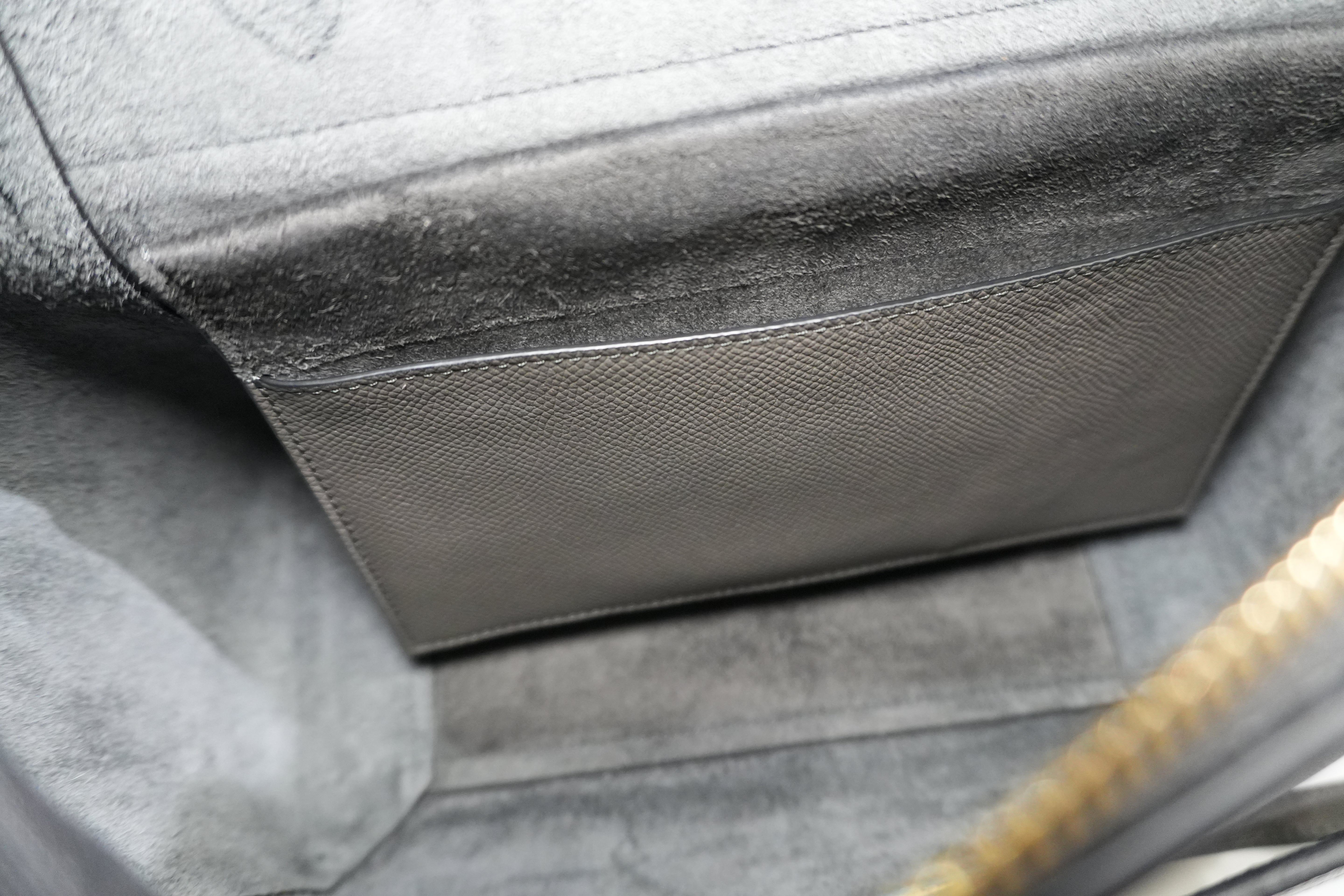 Pre-owned Celine Two Way Mini Belt Shoulder Bag Gray