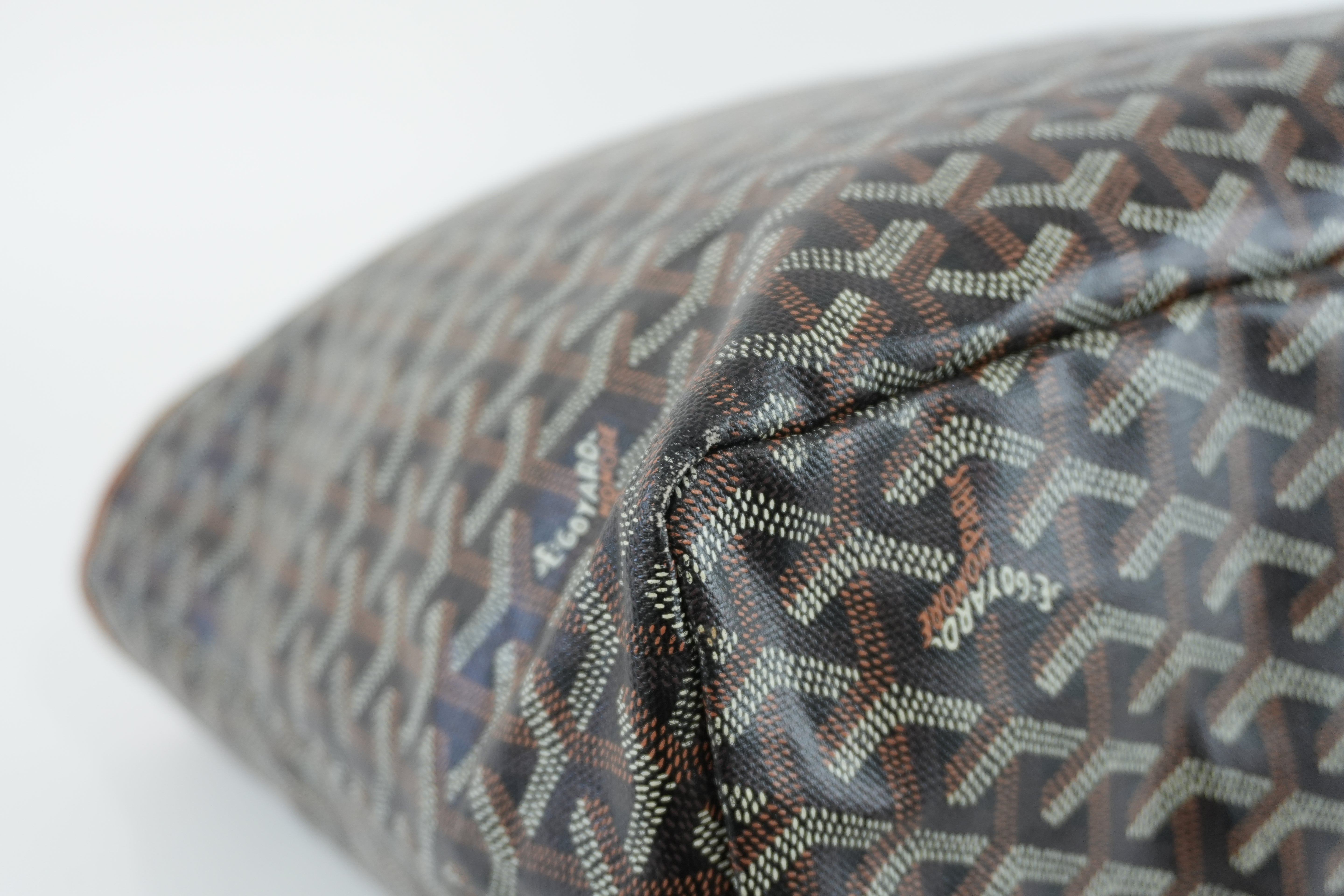 Goyard Saint Louis PM Black and Brown Canvas Used