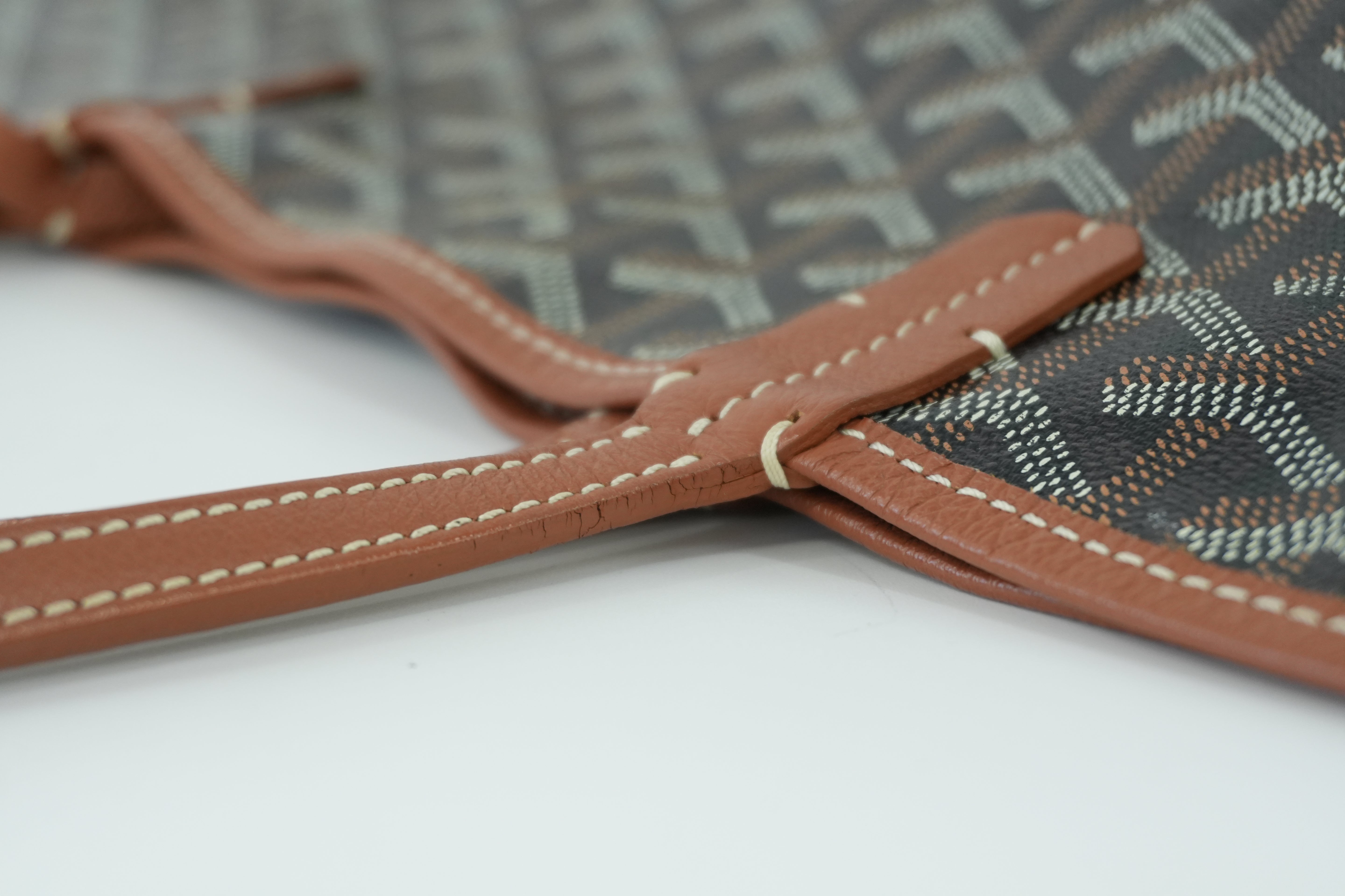 Goyard Saint Louis PM Black and Brown Canvas Used