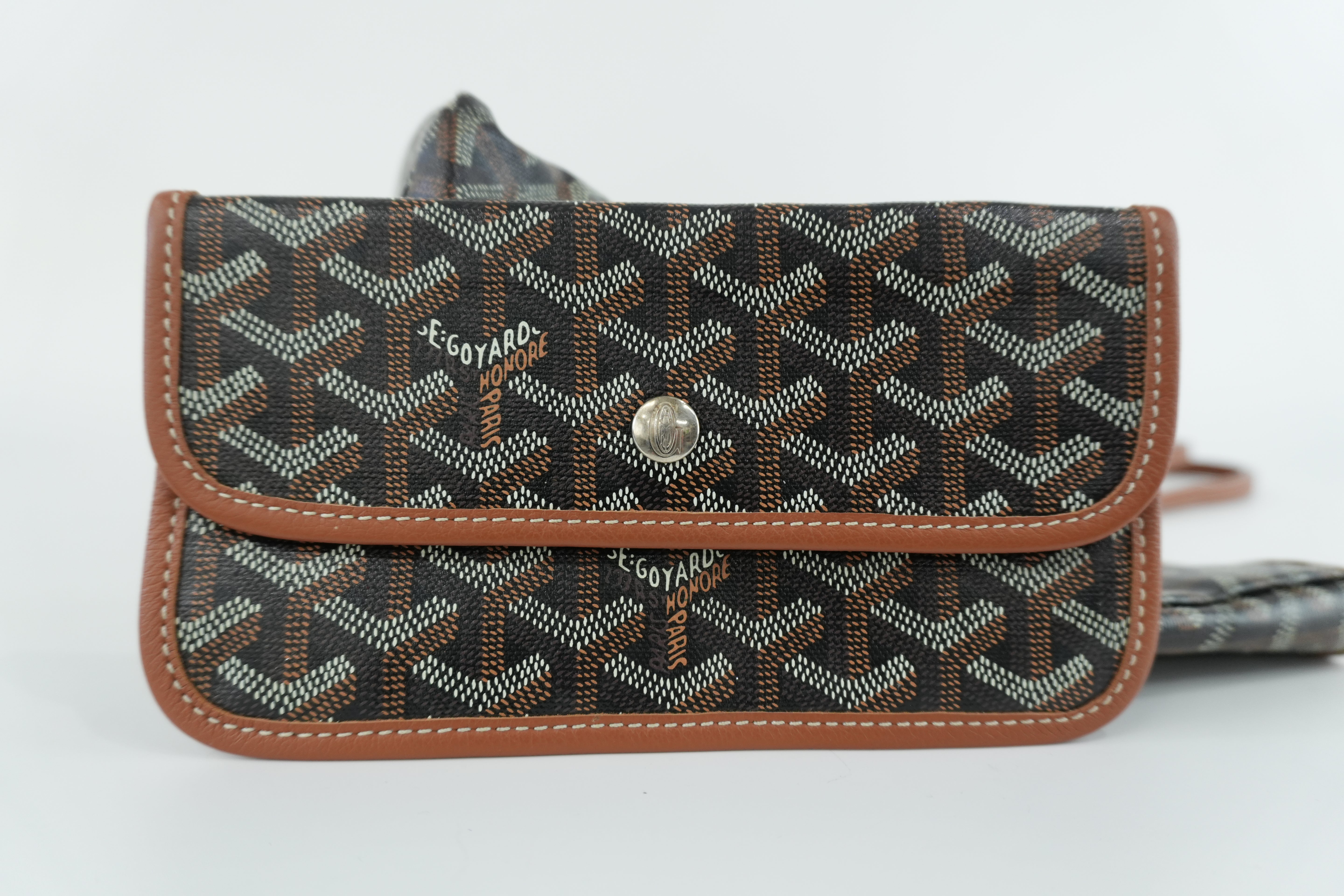 Goyard Saint Louis PM Black and Brown Canvas Used