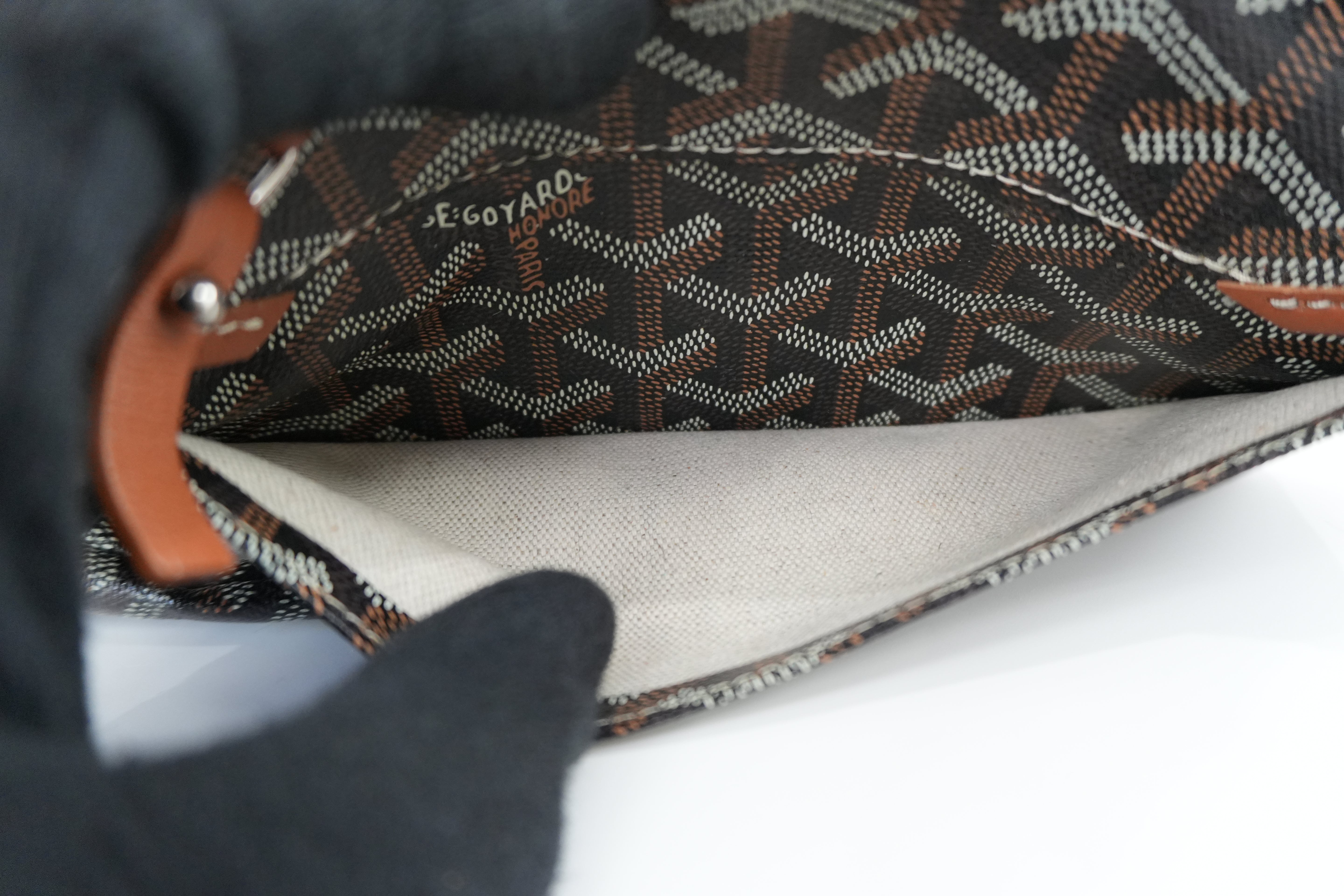 Goyard Saint Louis PM Black and Brown Canvas Used