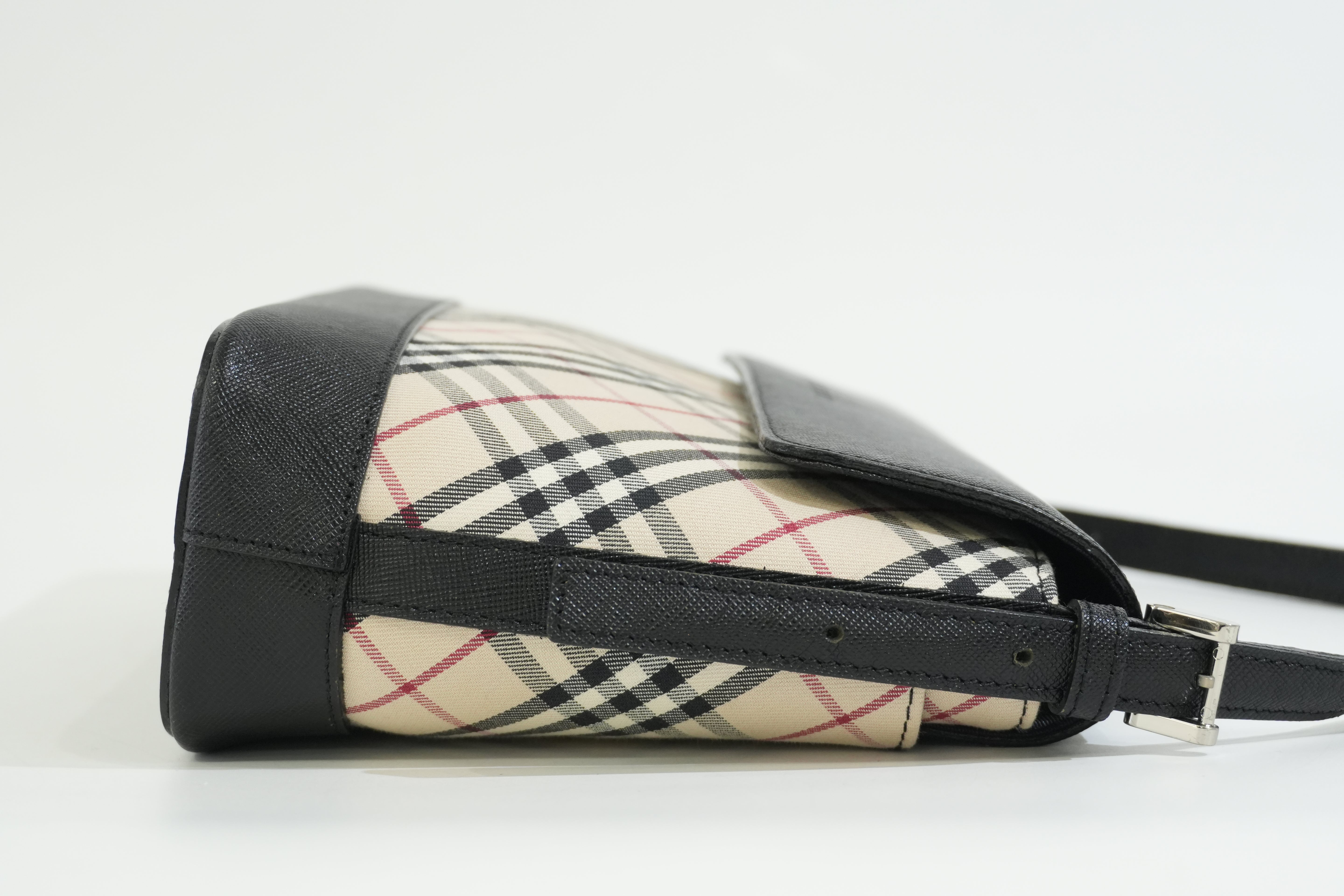Pre-owned Burberry Nova Check Crossbody Bag Beige