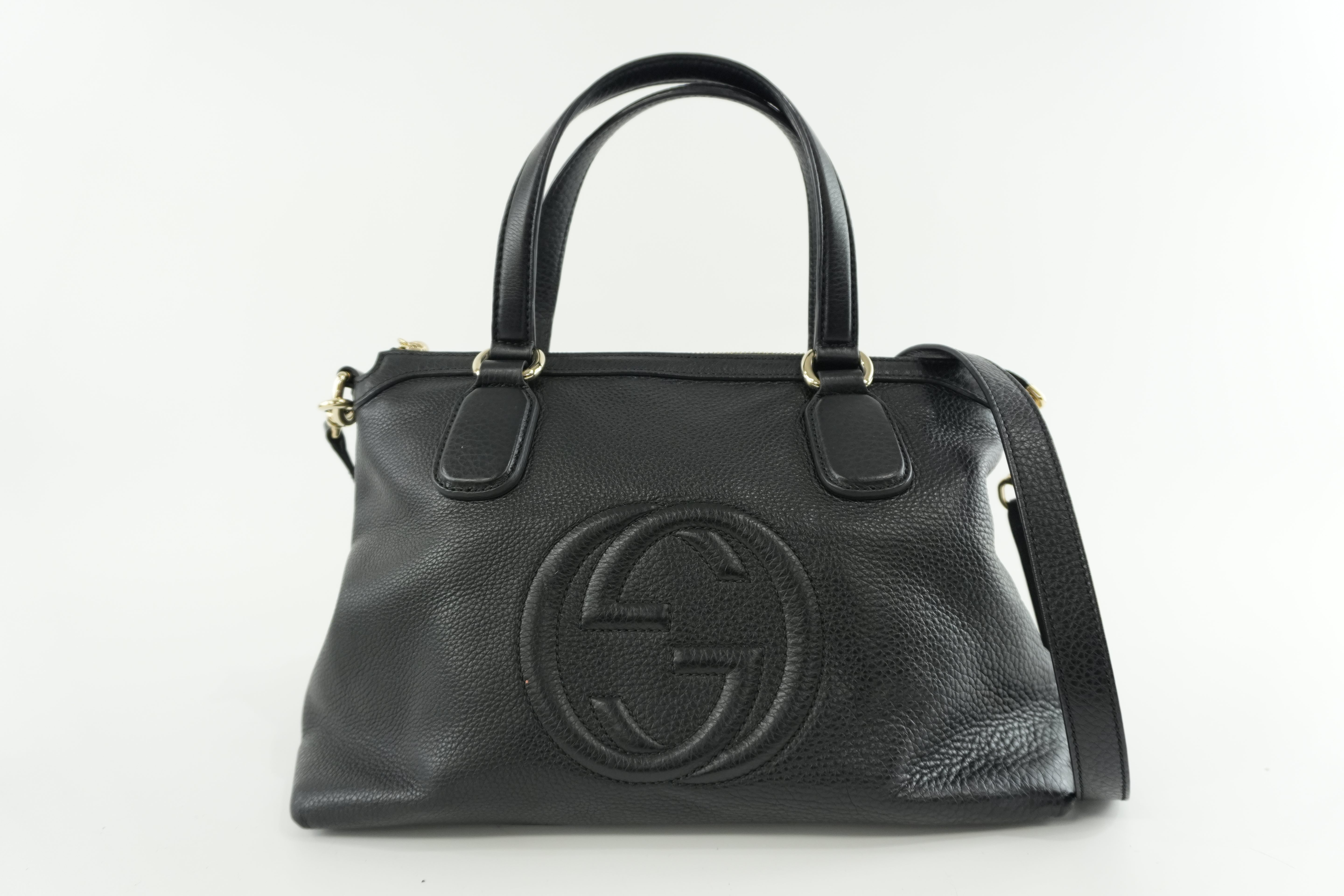 Gucci Soho Two Way Shoulder Bag Black Used