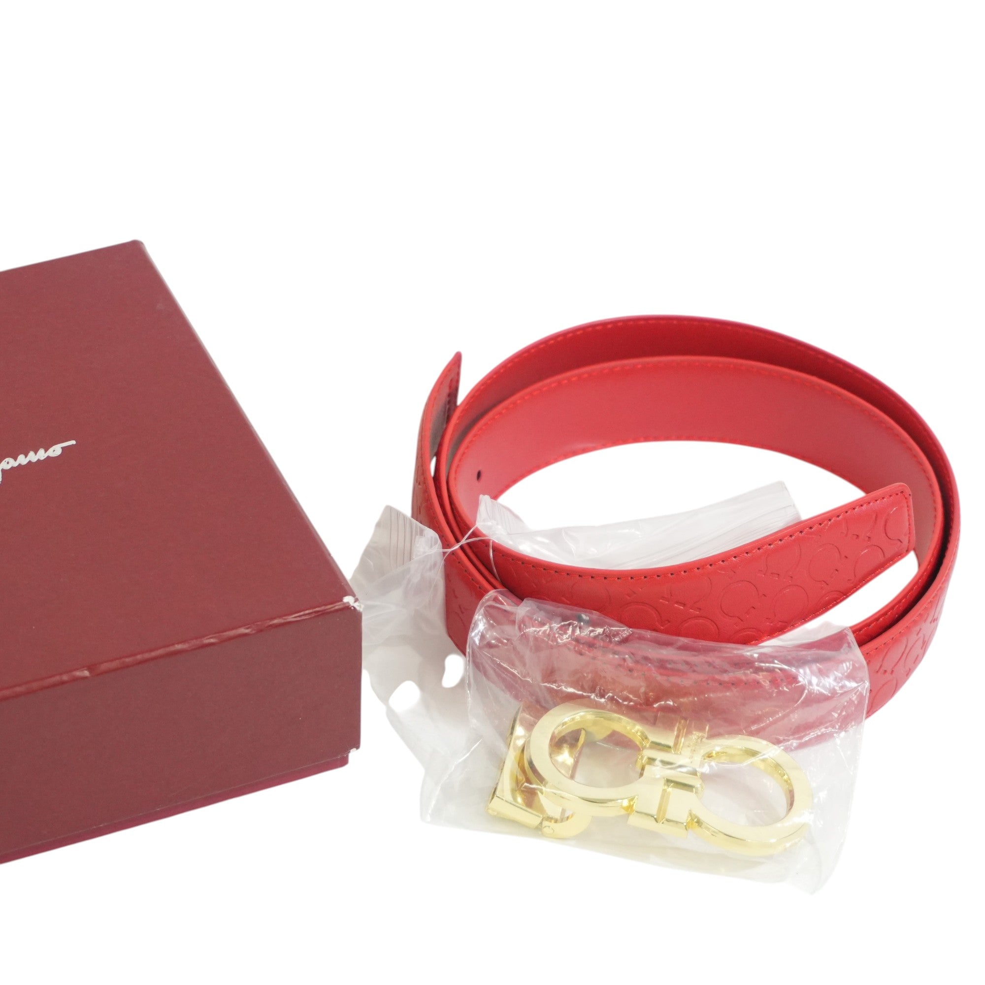 Pre-owned Ferragamo Belt Red