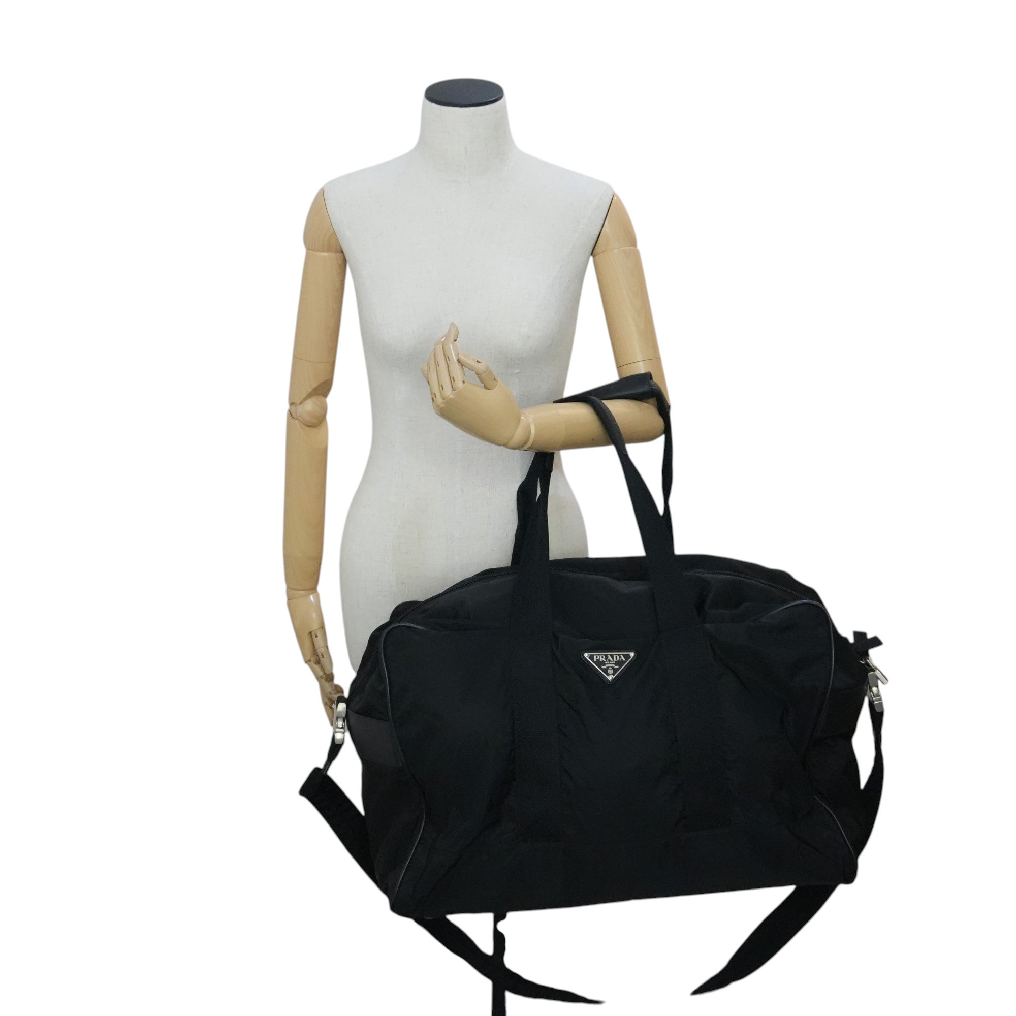 Pre-owned Prada Duffle Bag Black