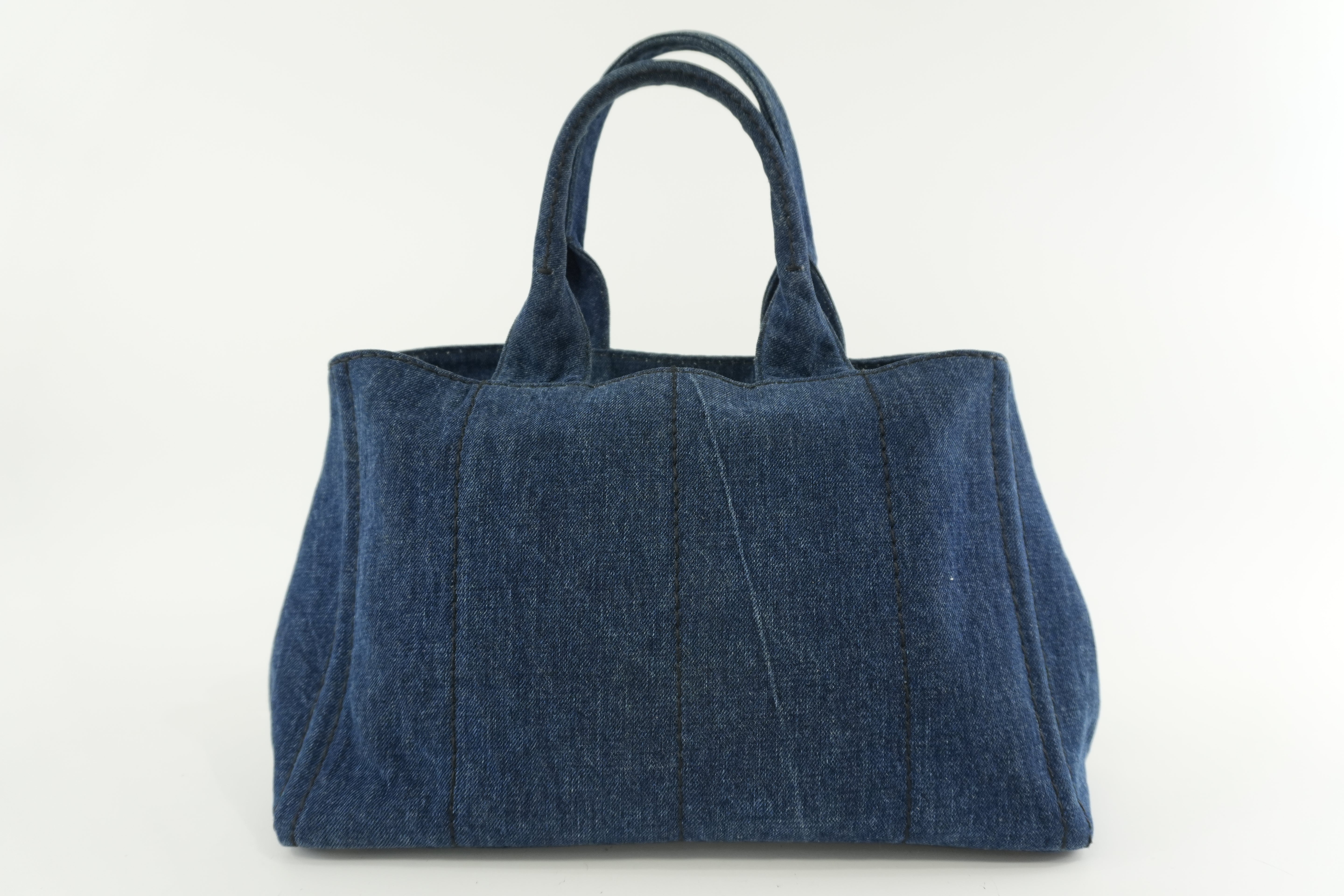Prada Canvas Canapa Handbag Denim Used