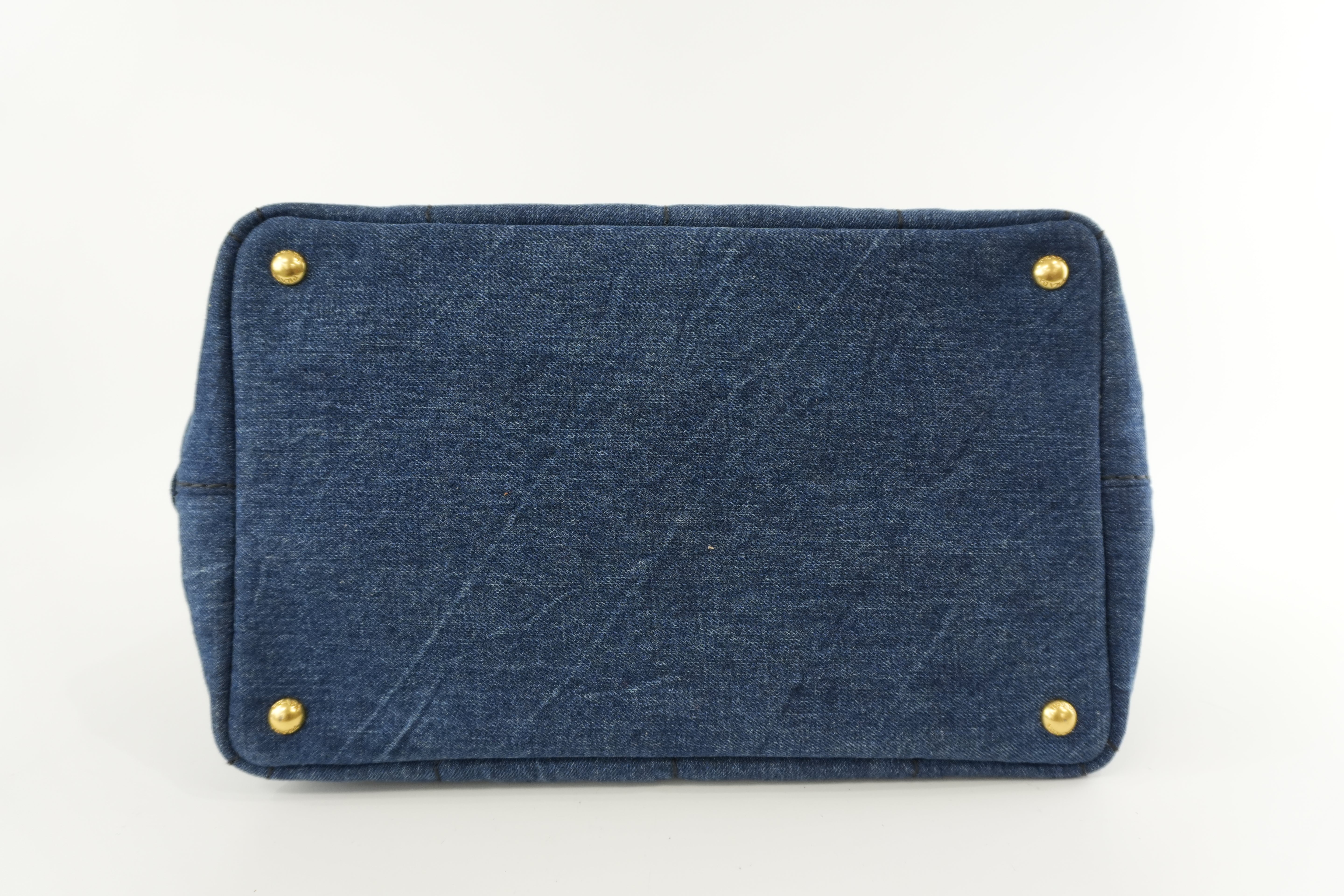 Prada Canvas Canapa Handbag Denim Used