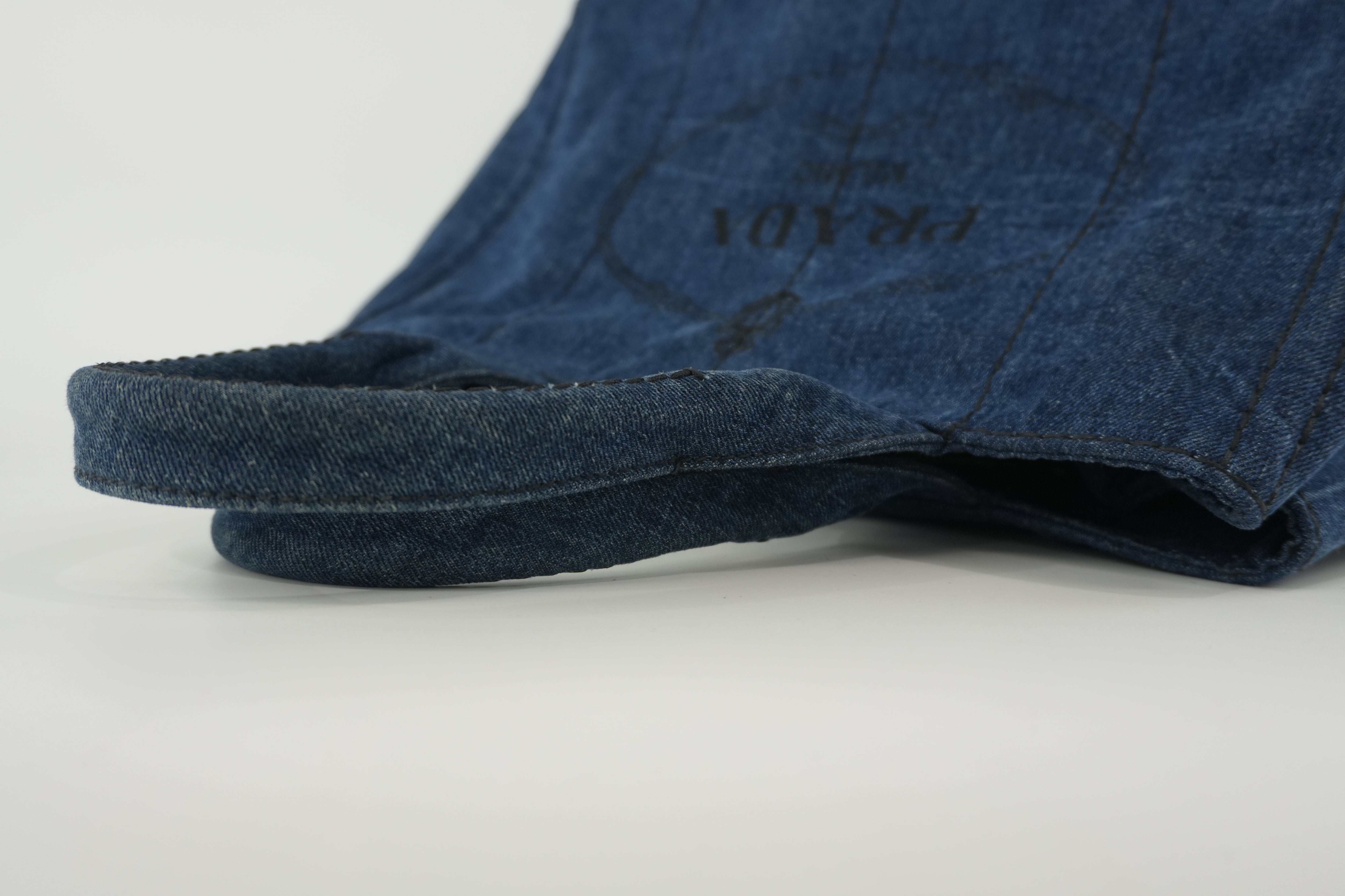 Prada Canvas Canapa Handbag Denim Used