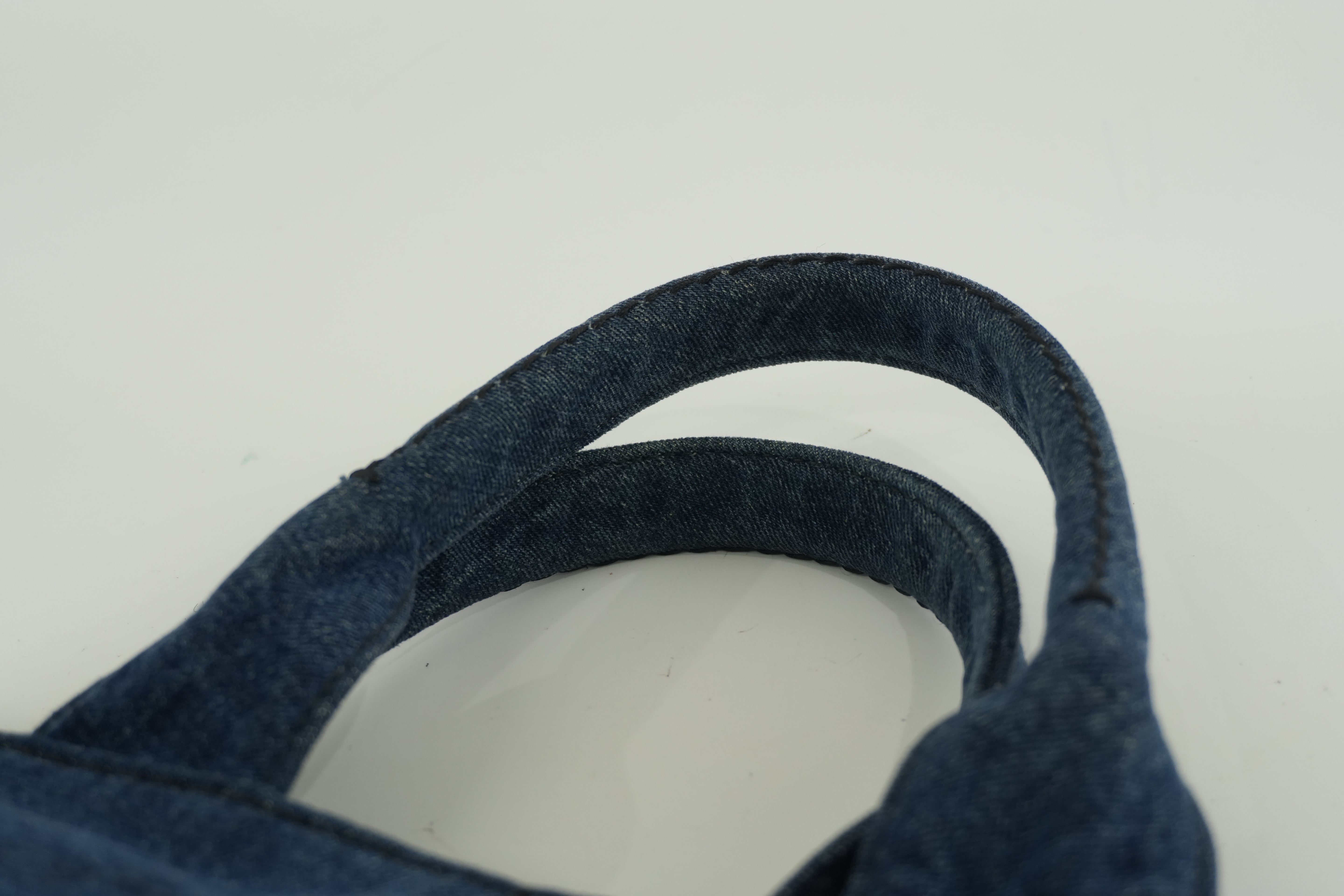 Prada Canvas Canapa Handbag Denim Used