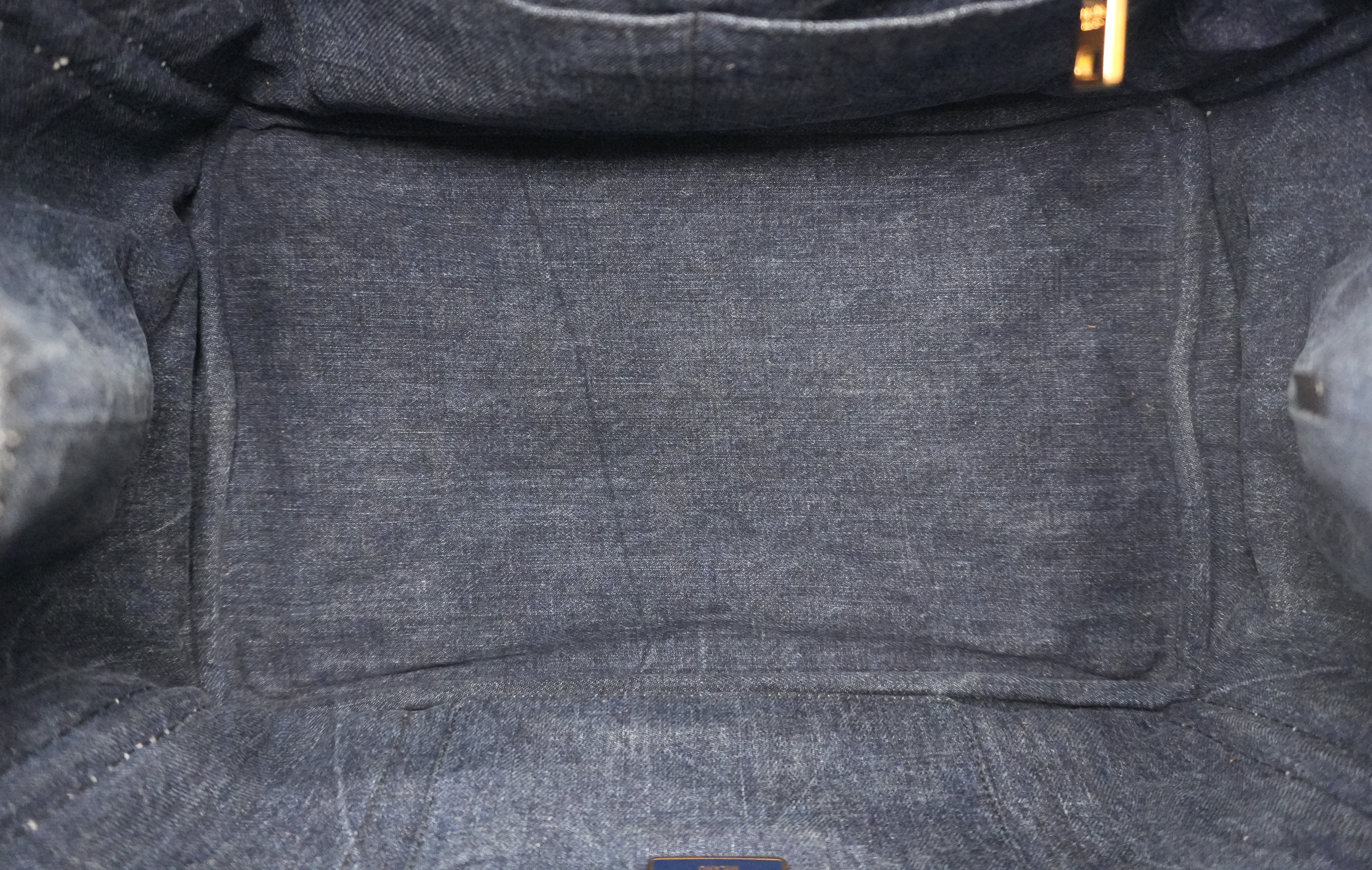 Prada Canvas Canapa Handbag Denim Used