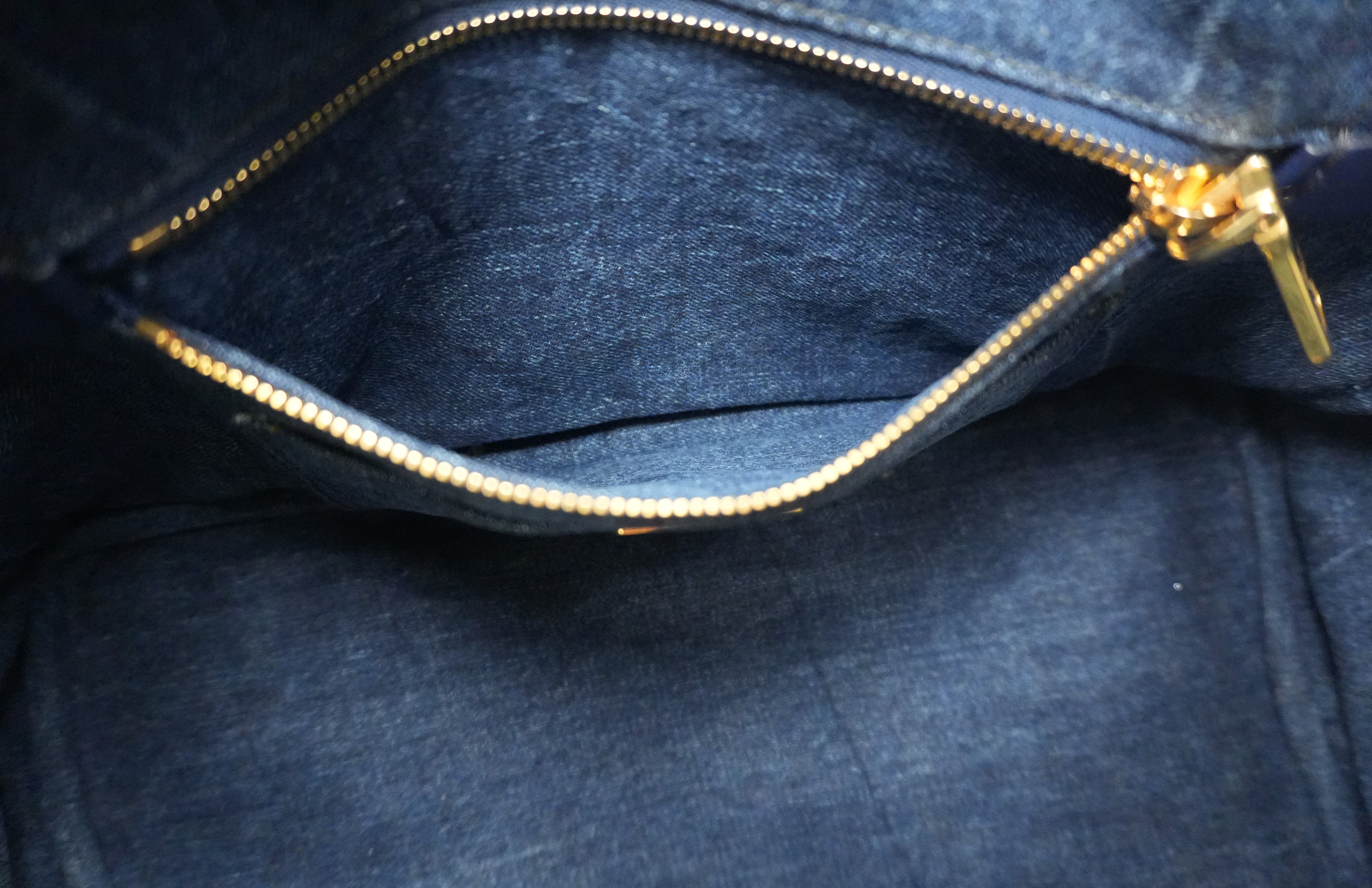 Prada Canvas Canapa Handbag Denim Used