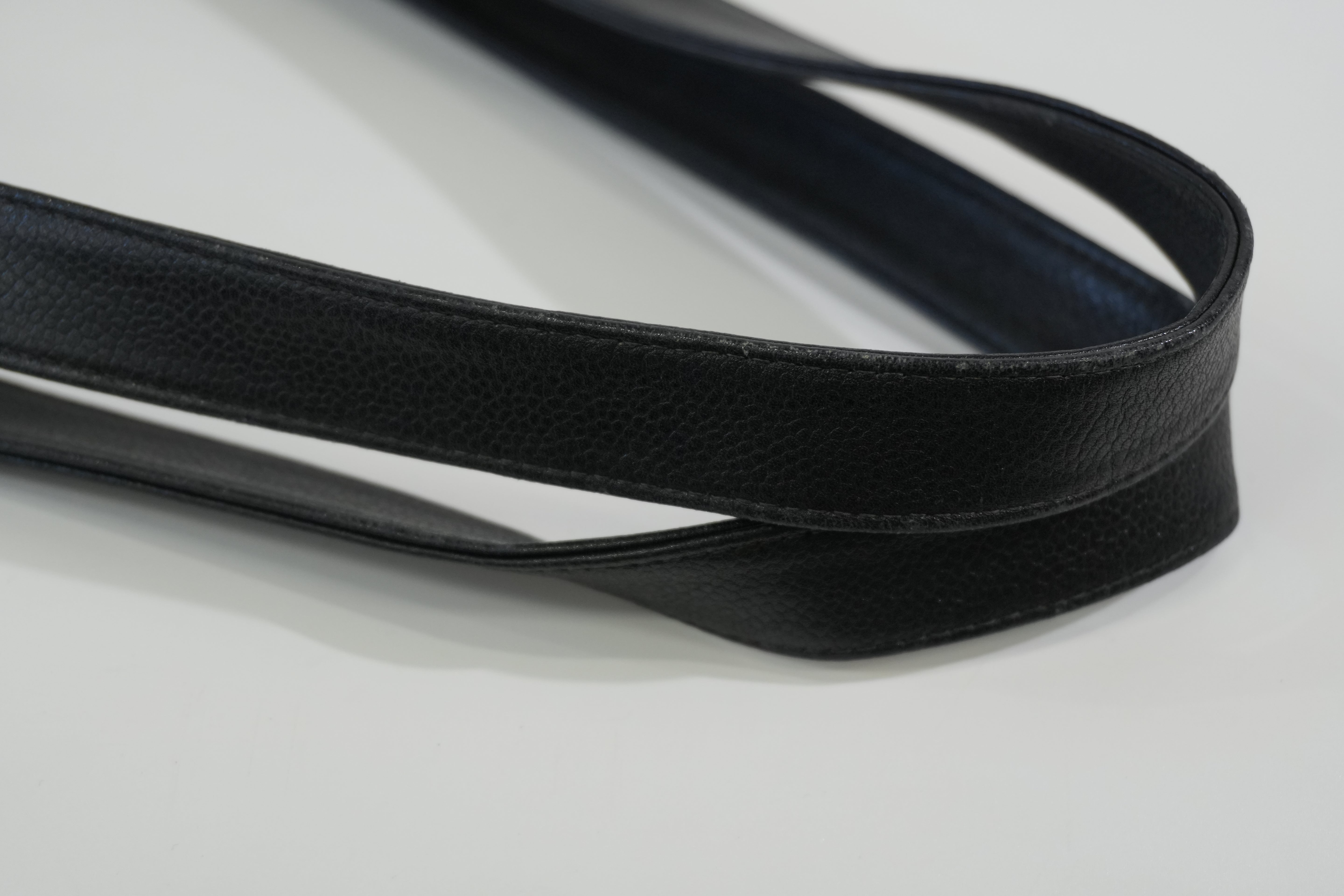 Pre-owned Chanel Caviar Skin Leather Tote Bag Black