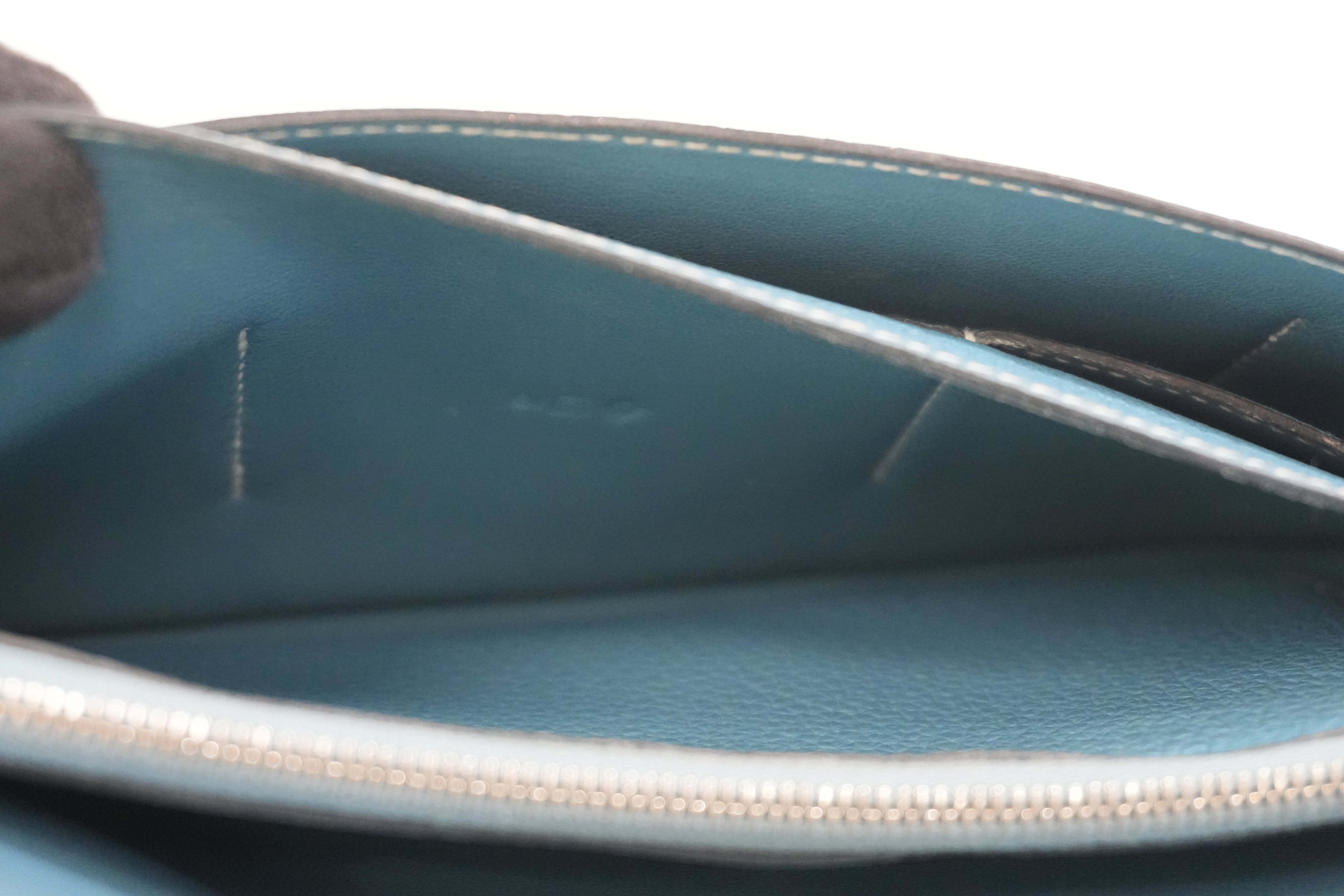 Pre-owned Hermes Dogon Long Wallet Blue