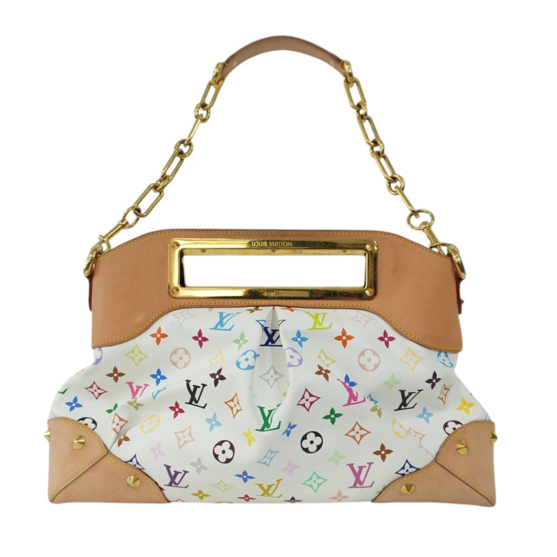 Pre-Owned Louis Vuitton Multicolor Judy Tote Bag White