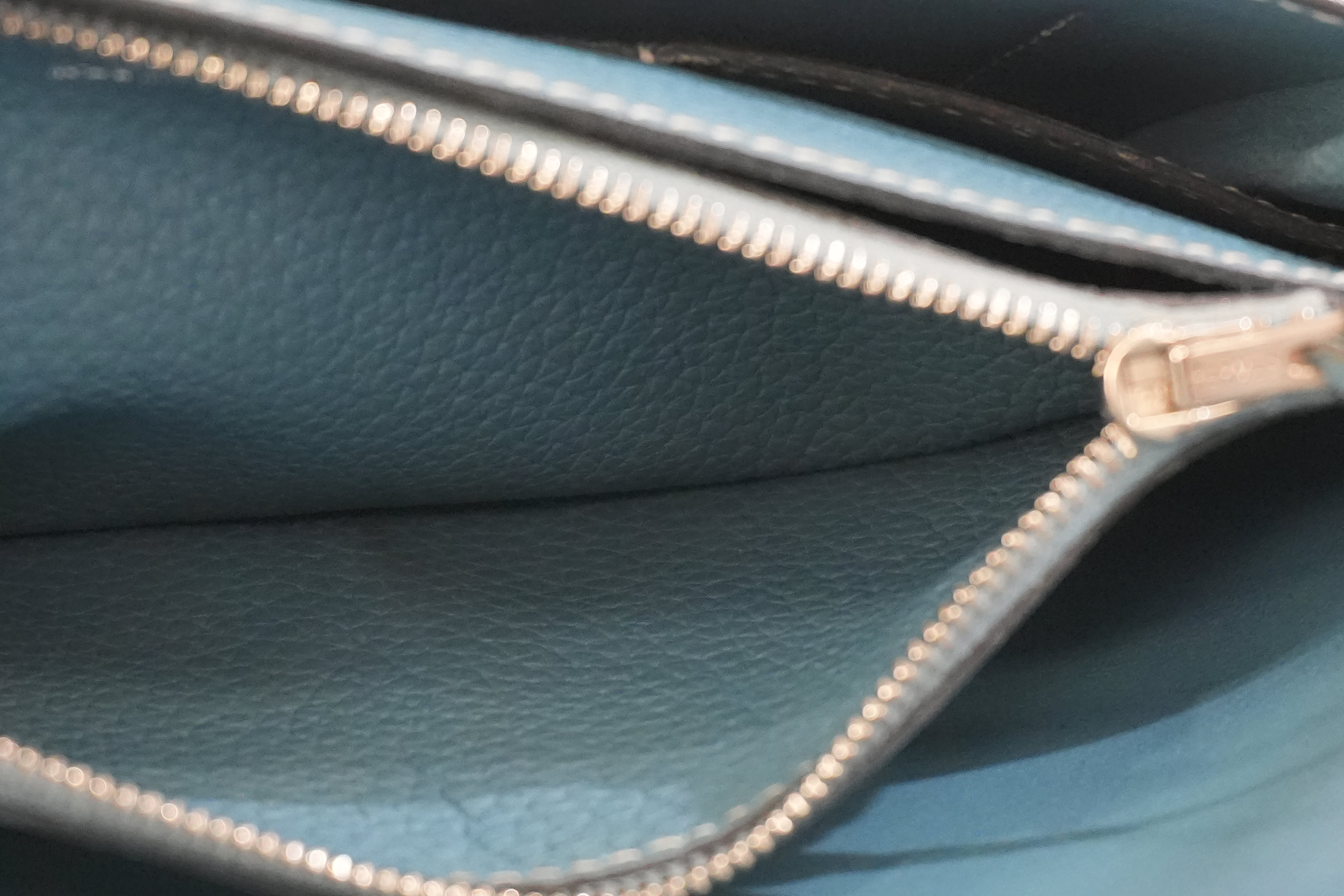 Pre-owned Hermes Dogon Long Wallet Blue