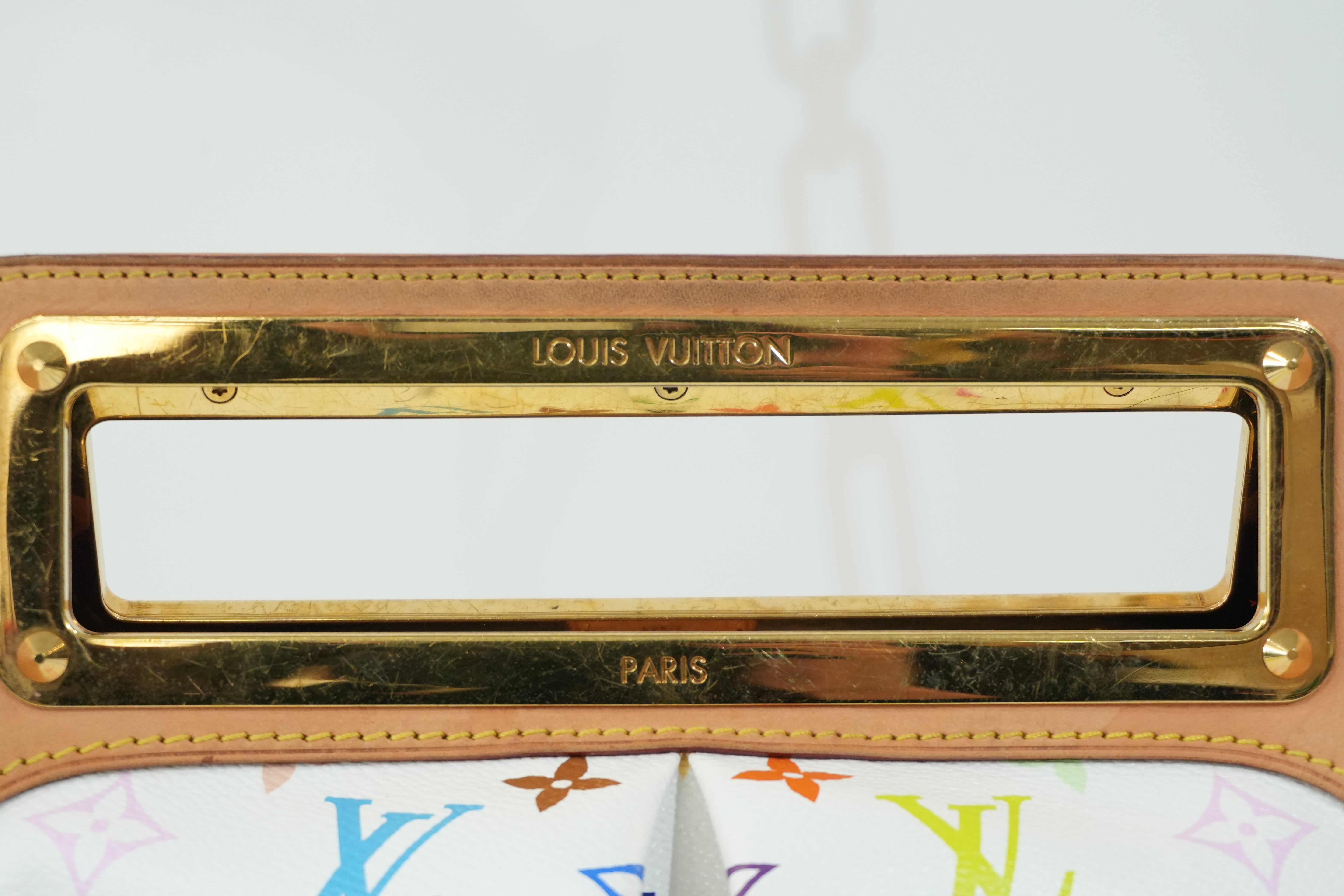 Pre-Owned Louis Vuitton Multicolor Judy Tote Bag White