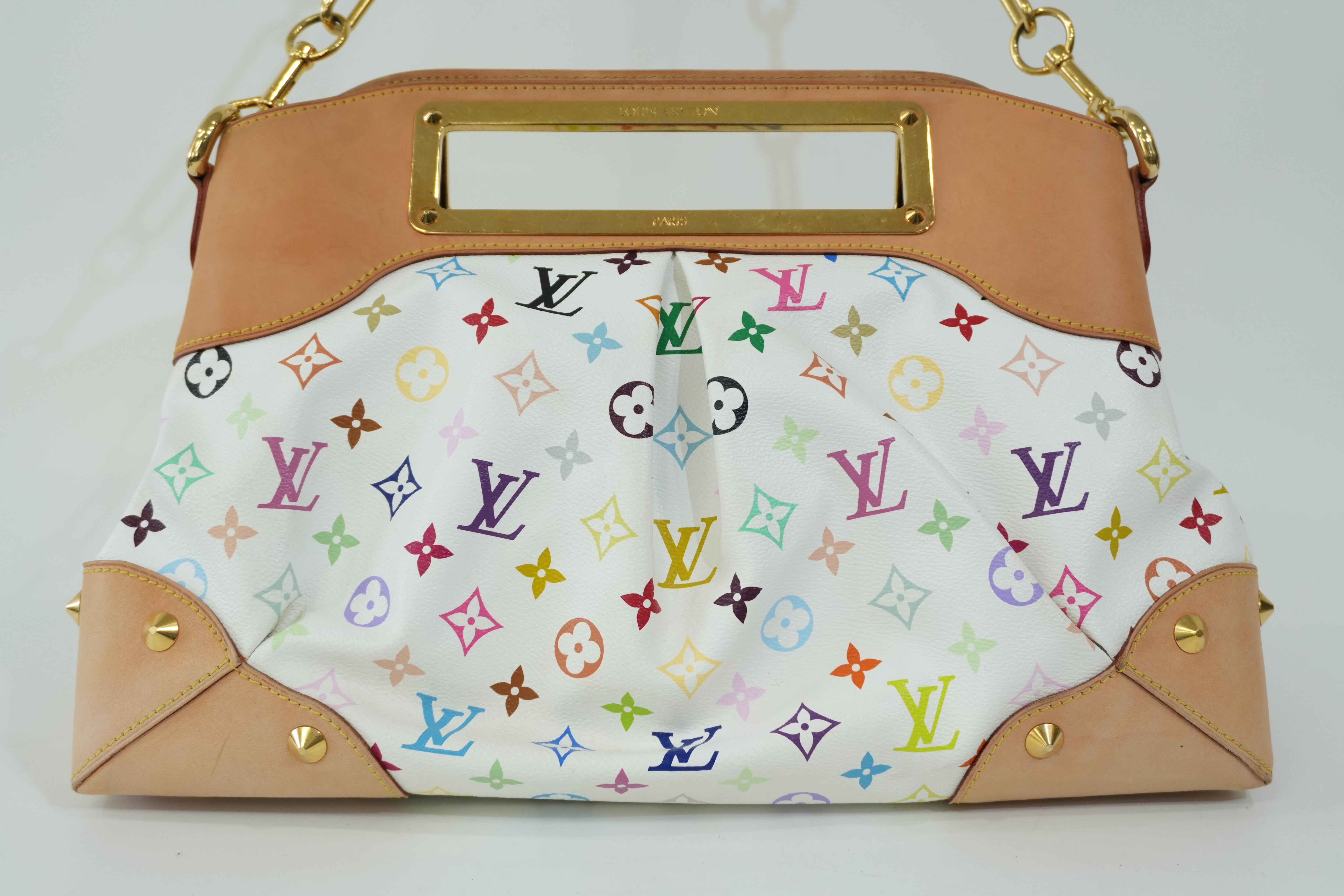 Pre-Owned Louis Vuitton Multicolor Judy Tote Bag White
