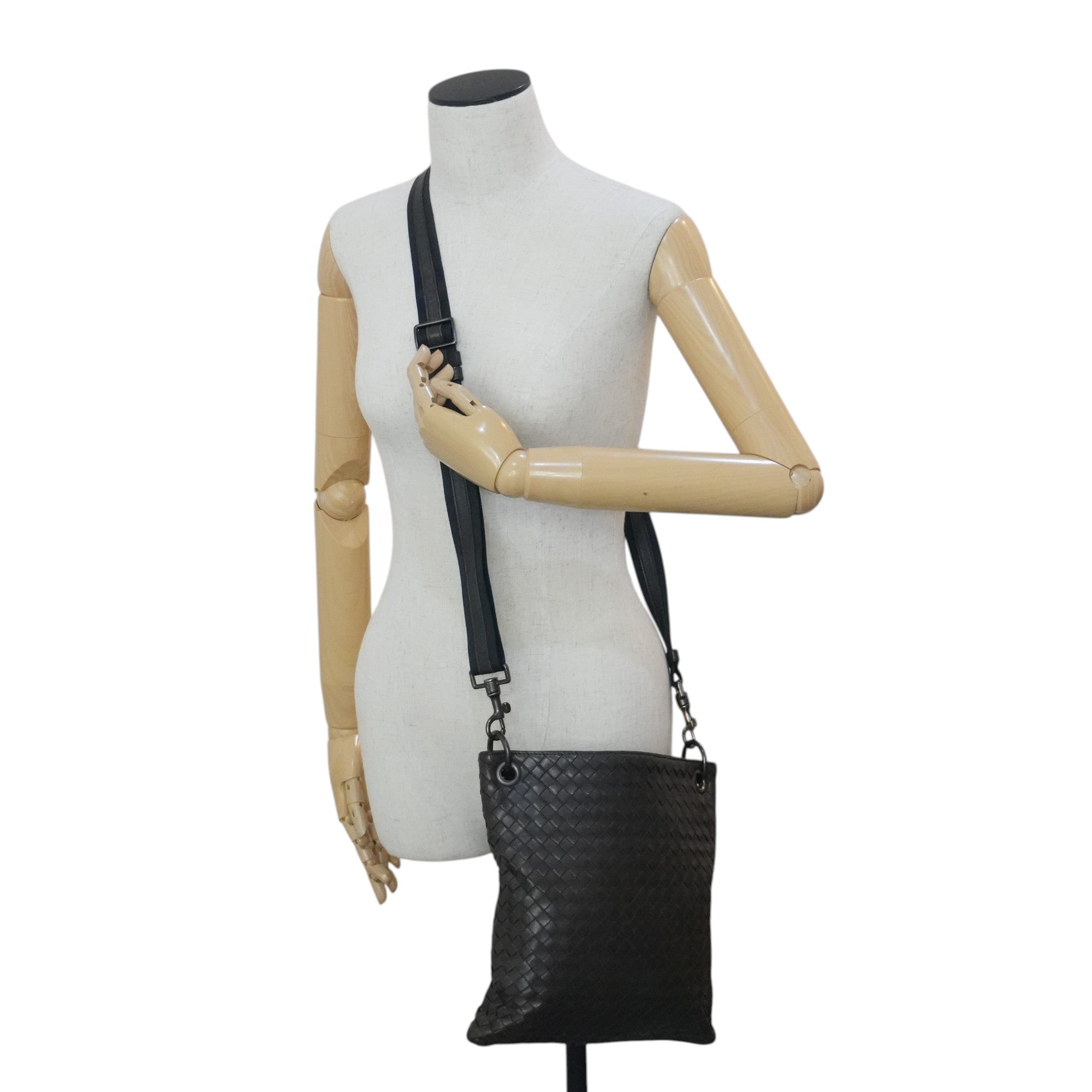 Pre-owned Bottega Crossbody Bag Brown