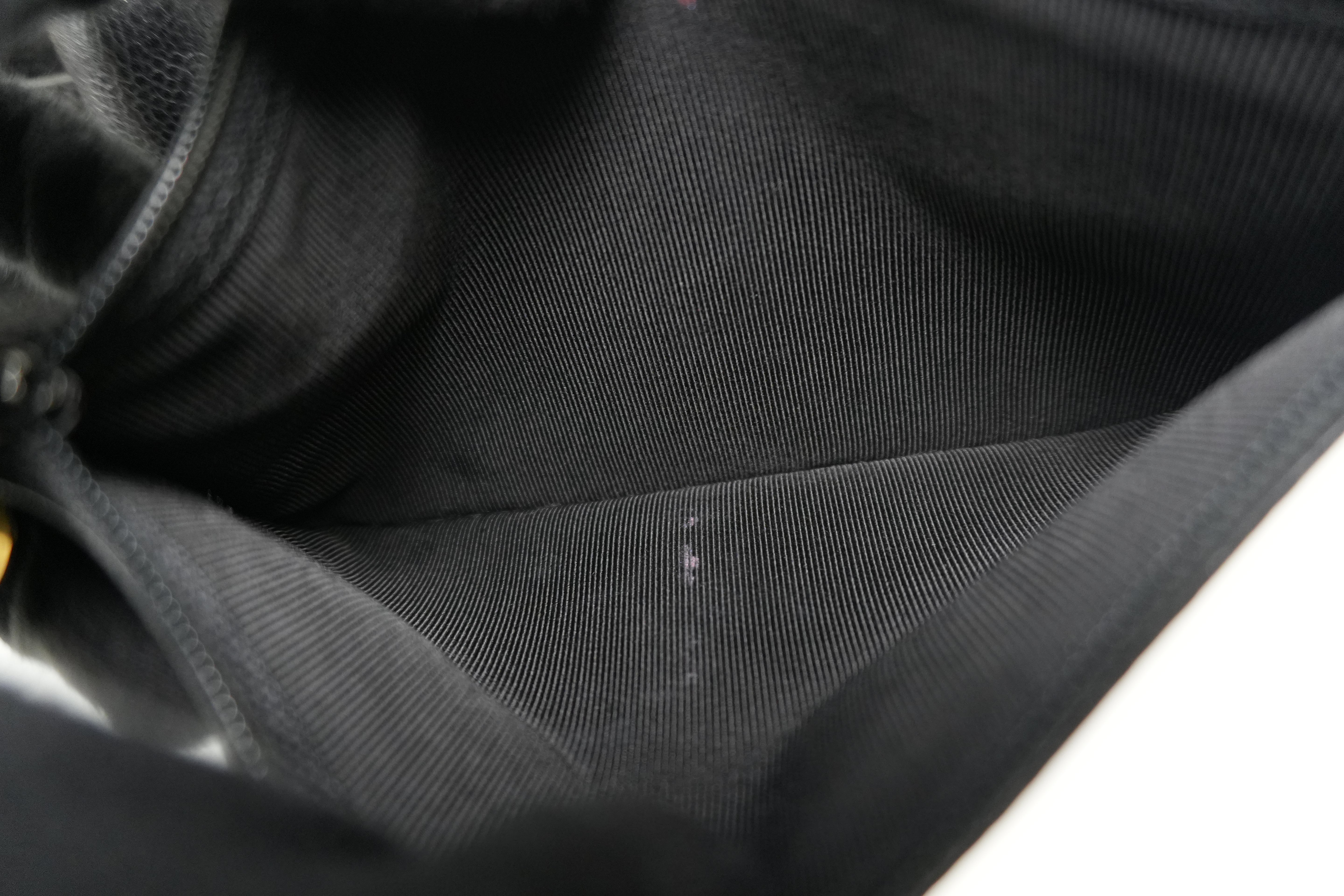 Chanel Caviar Shoulder Bucket Bag Black Used