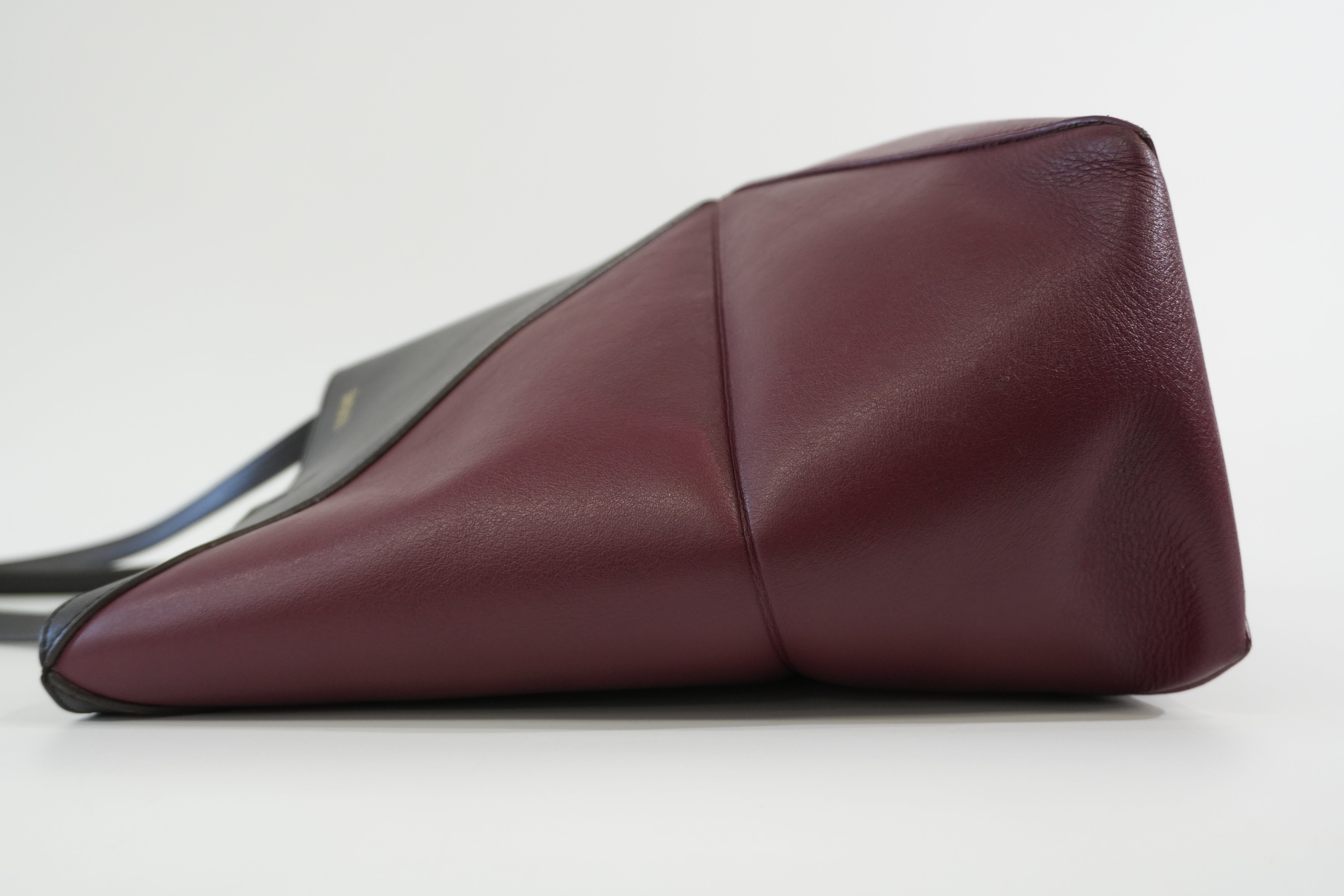 Pre-owned Loewe Puzzle Fold Tote Bag Brown and Burgundy