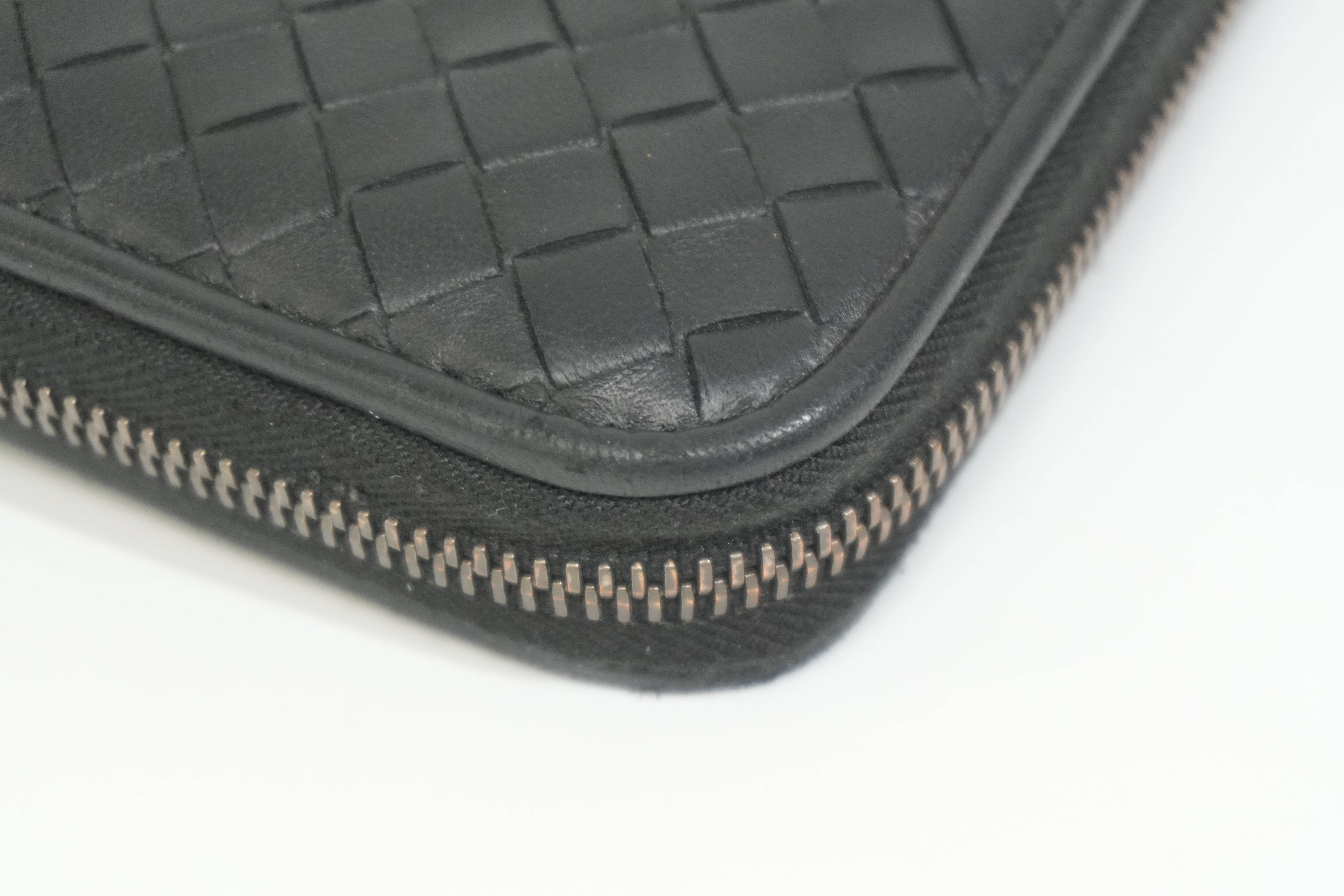 Pre-owned Bottega Zippy Long Wallet Black