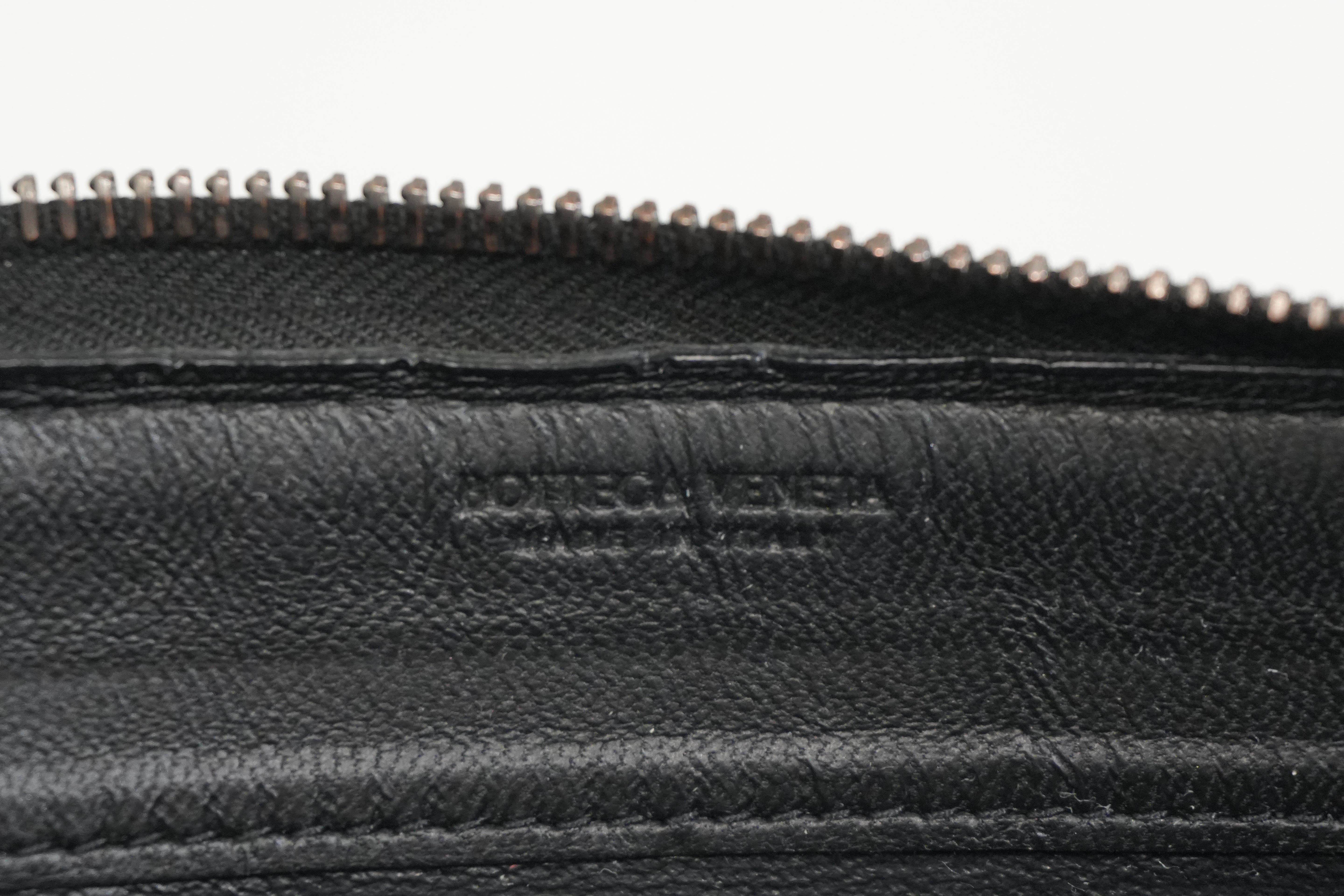 Pre-owned Bottega Zippy Long Wallet Black