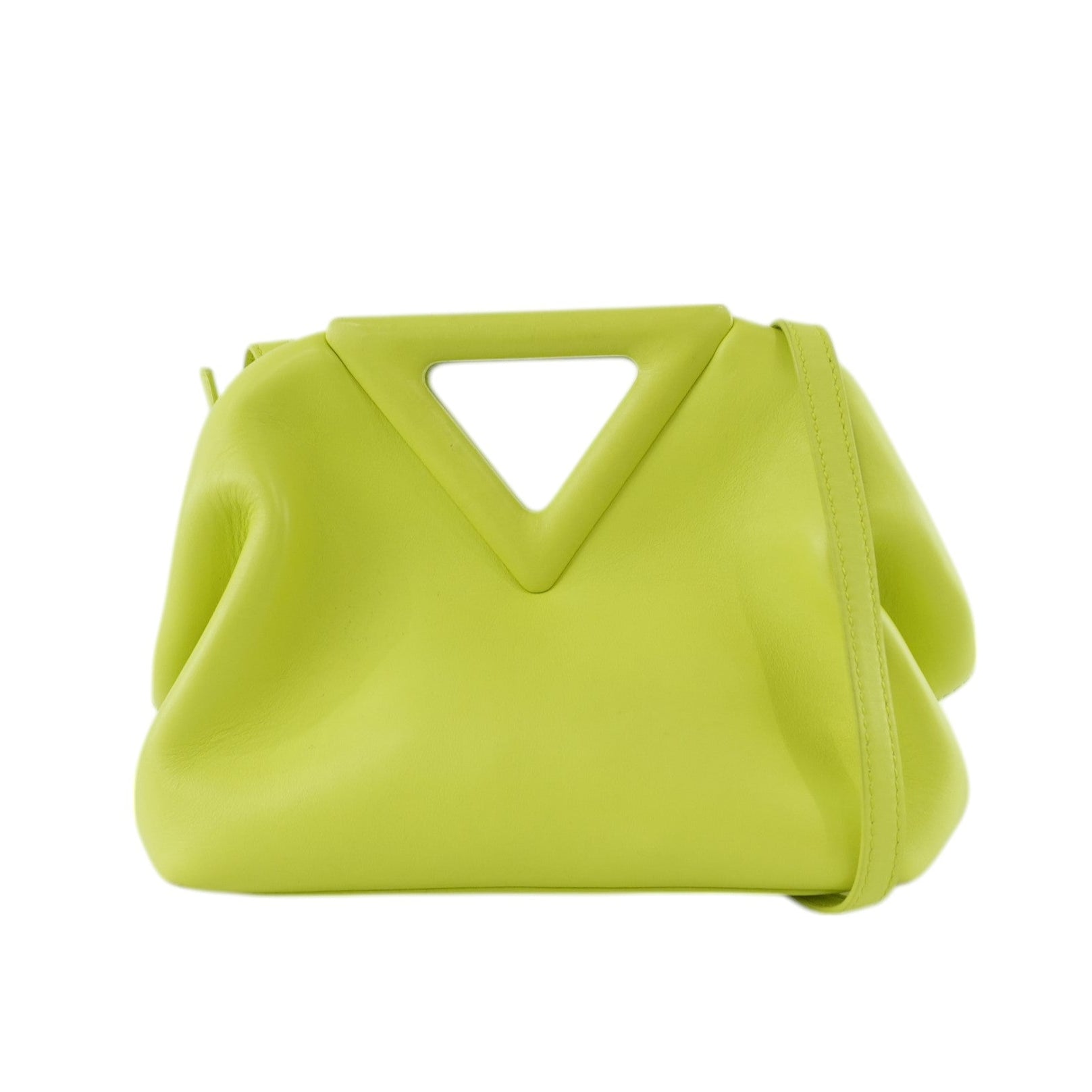 Pre-owned Bottega Leather Magnetic Shoulder Bag Light Green Used