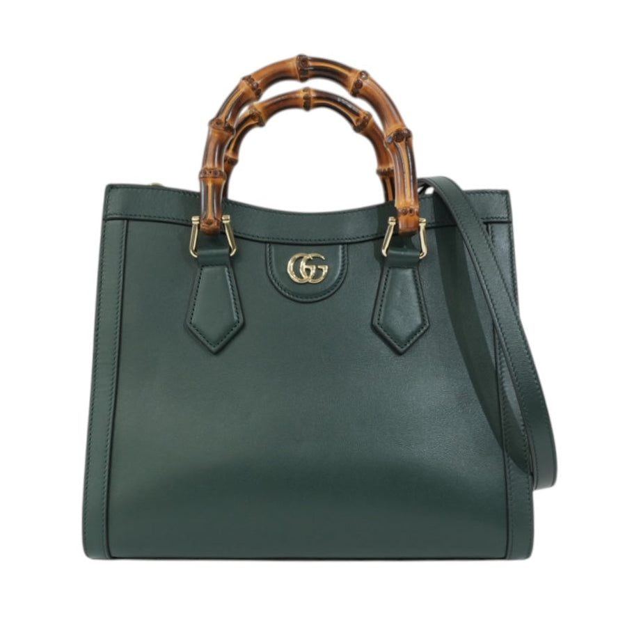 Pre-Owned Gucci Two-Way Diana Medium Shoulder Bag Green