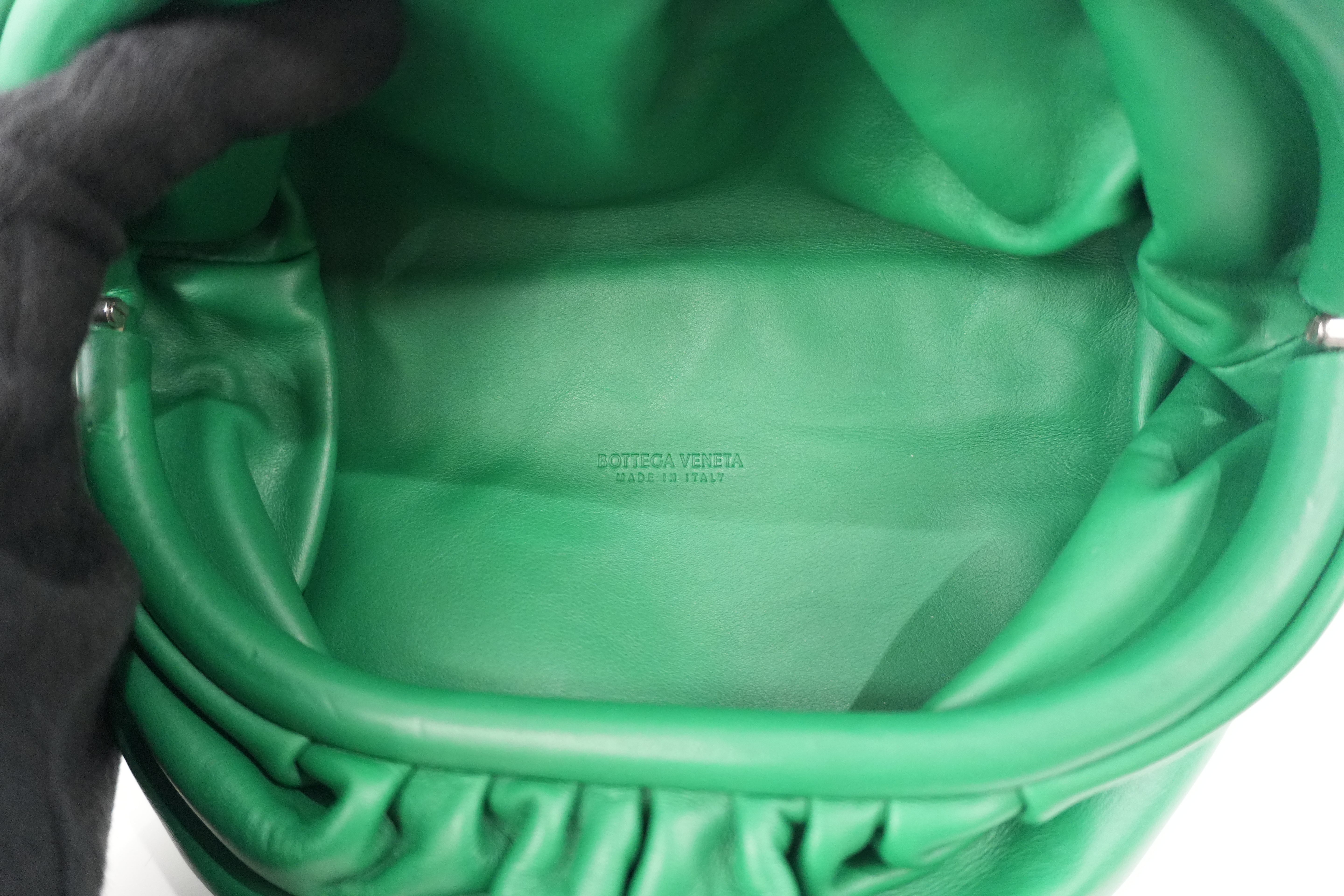 Pre-owned Bottega Veneta Leather Chain Shoulder Bag Green