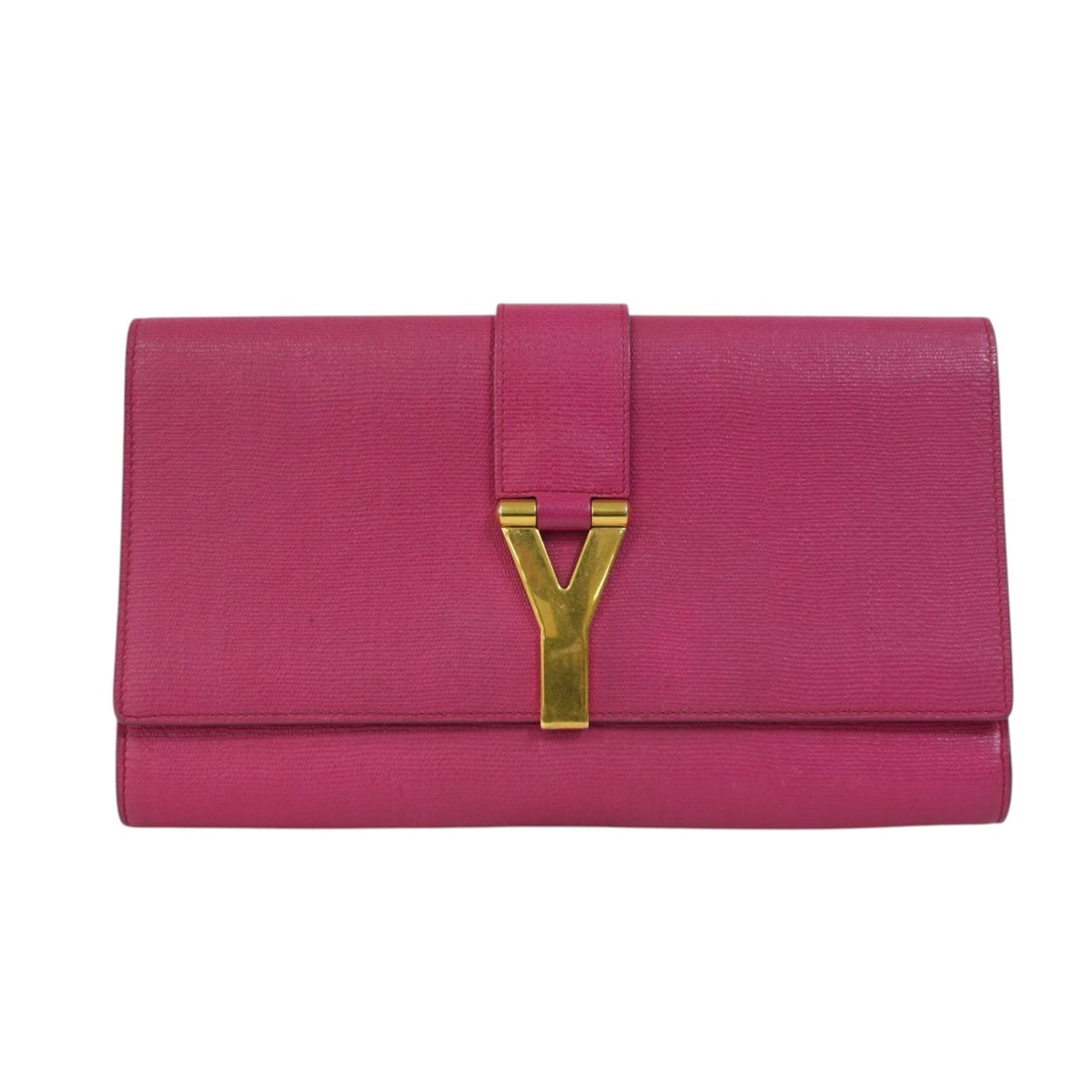 Pre-Owned Yves Saint Laurent Classic Chyc Y-Ligne Clutch Pink