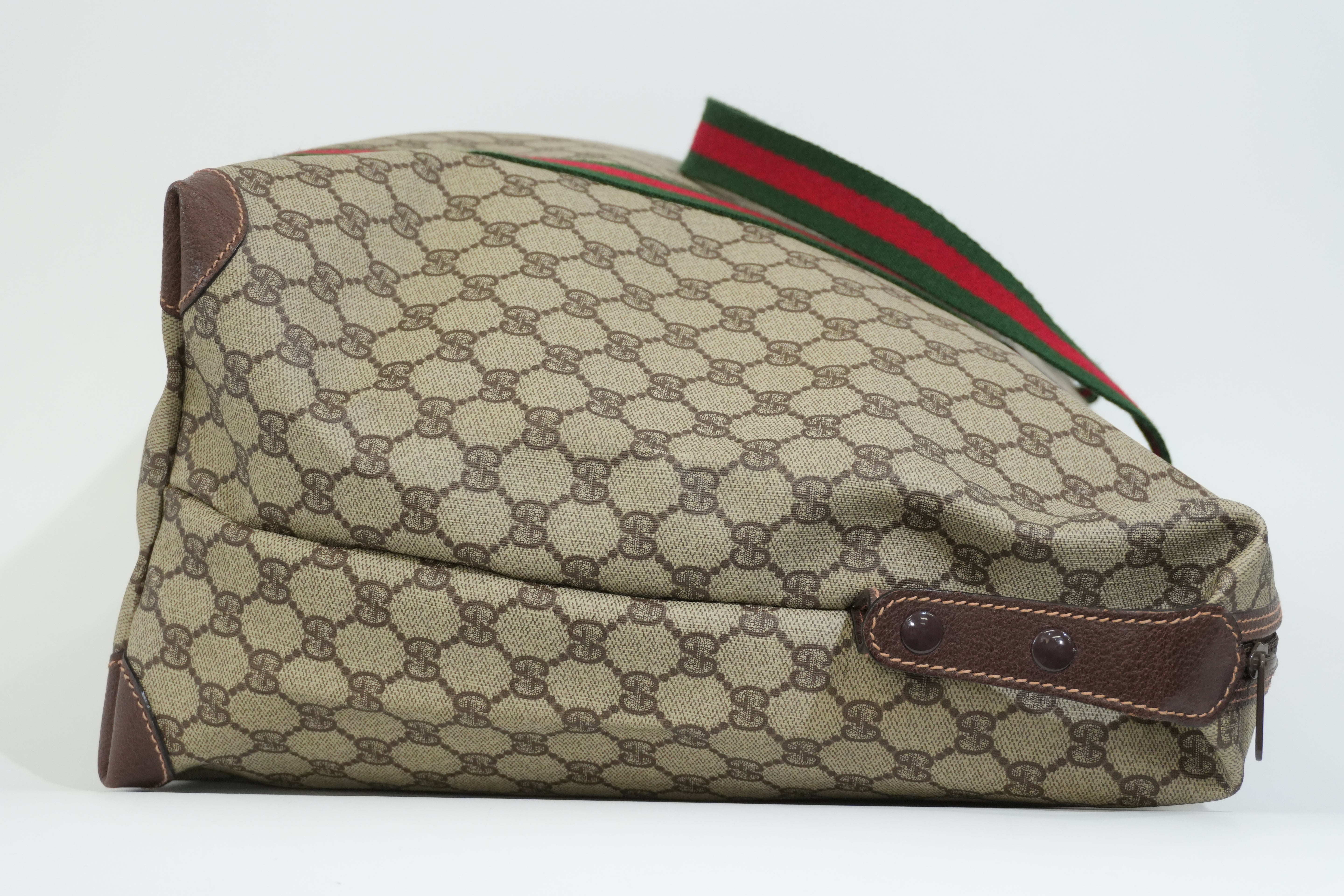 Pre-owned Gucci Ophidia Travel Tote Bag Brown