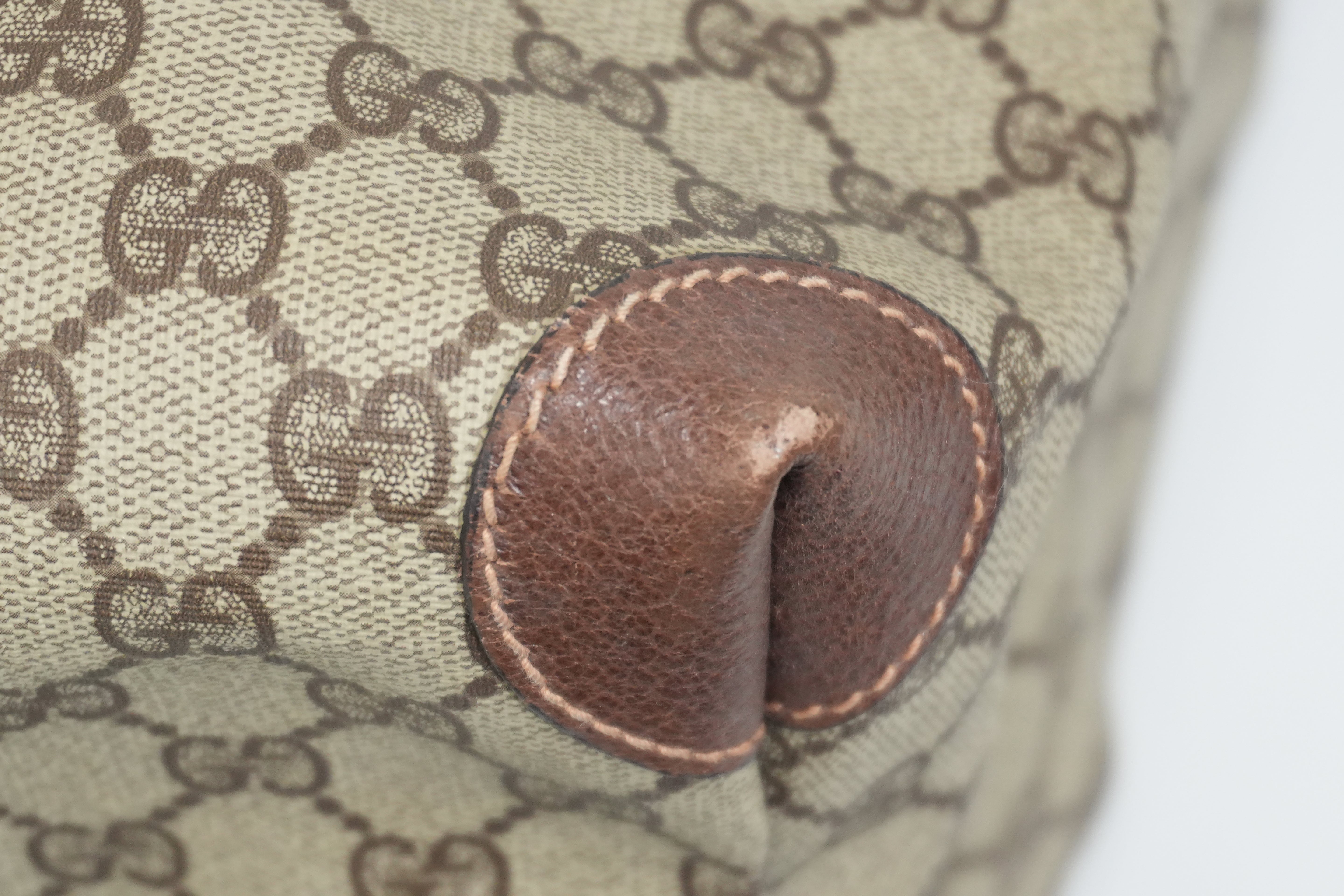 Pre-owned Gucci Ophidia Travel Tote Bag Brown