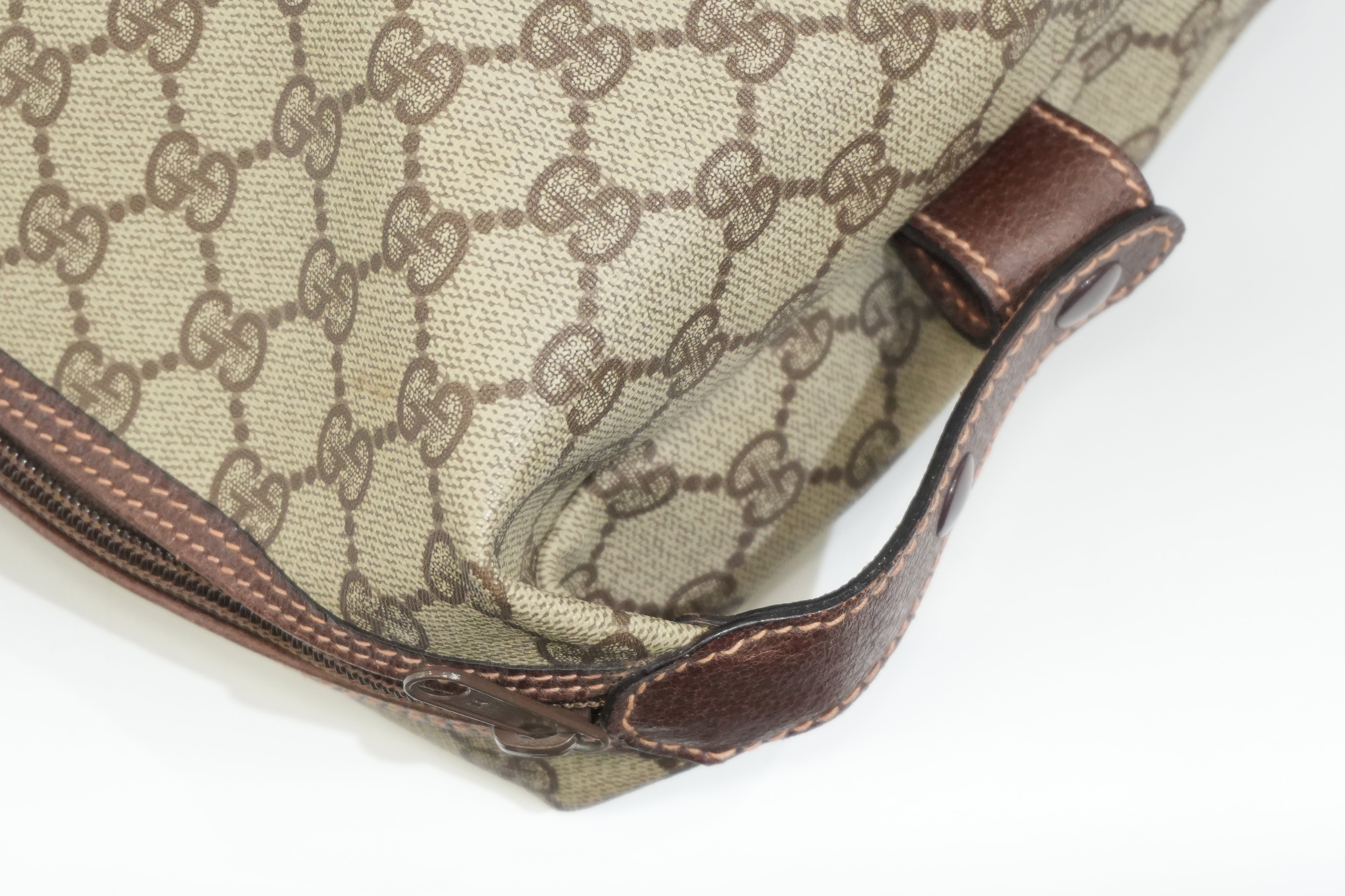 Pre-owned Gucci Ophidia Travel Tote Bag Brown