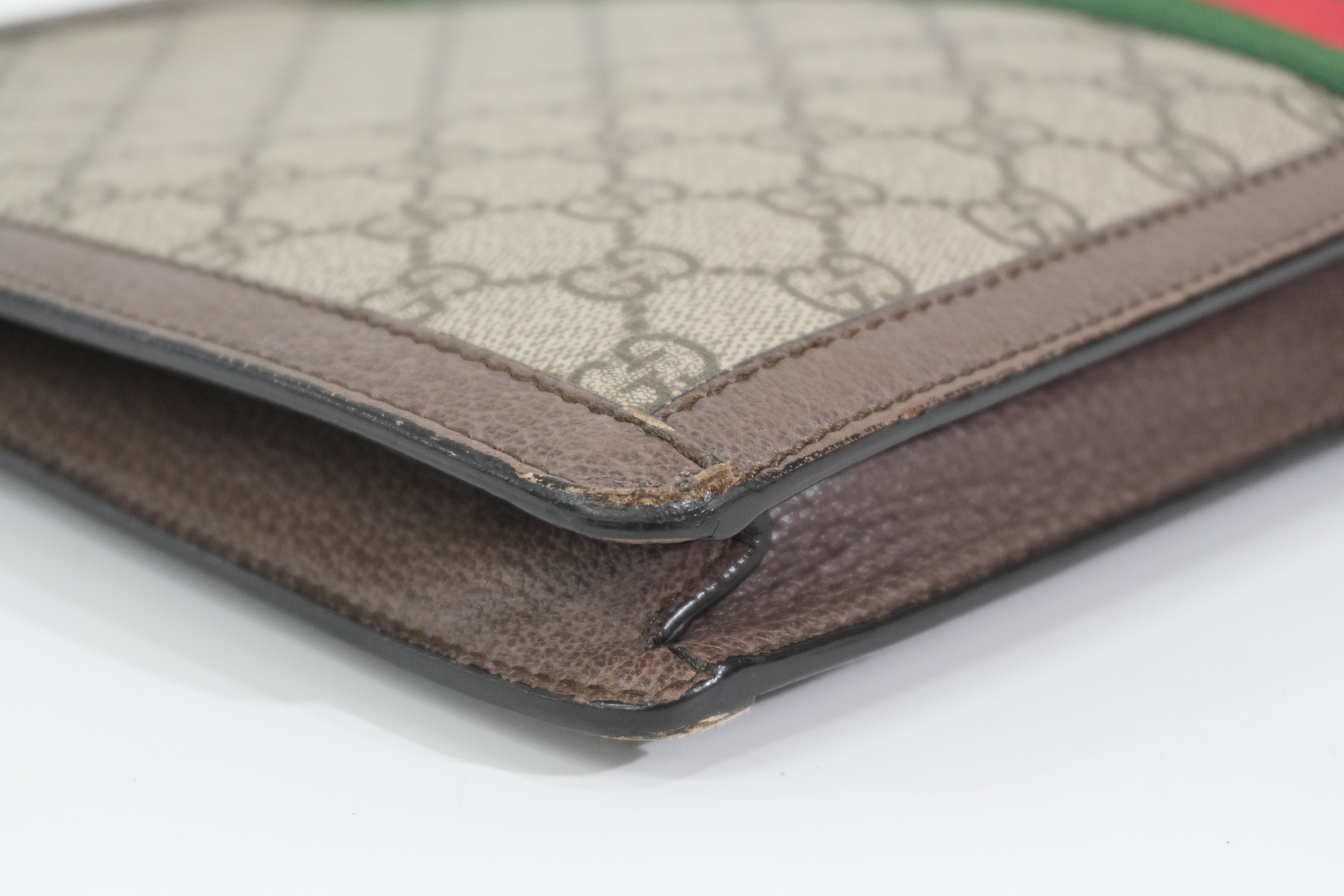 Pre-owned Gucci Ophidia Clutch Bag Brown