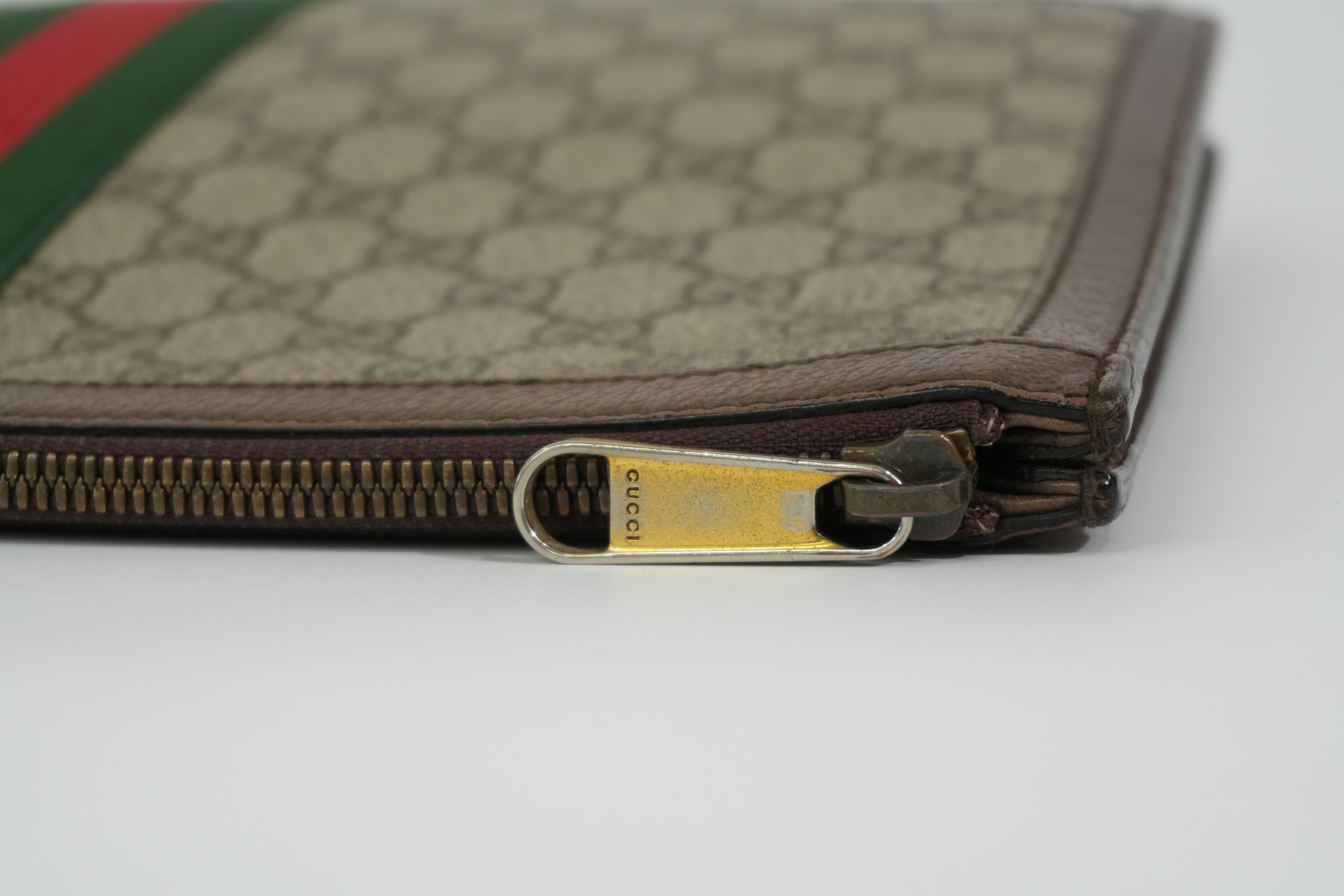 Pre-owned Gucci Ophidia Clutch Bag Brown