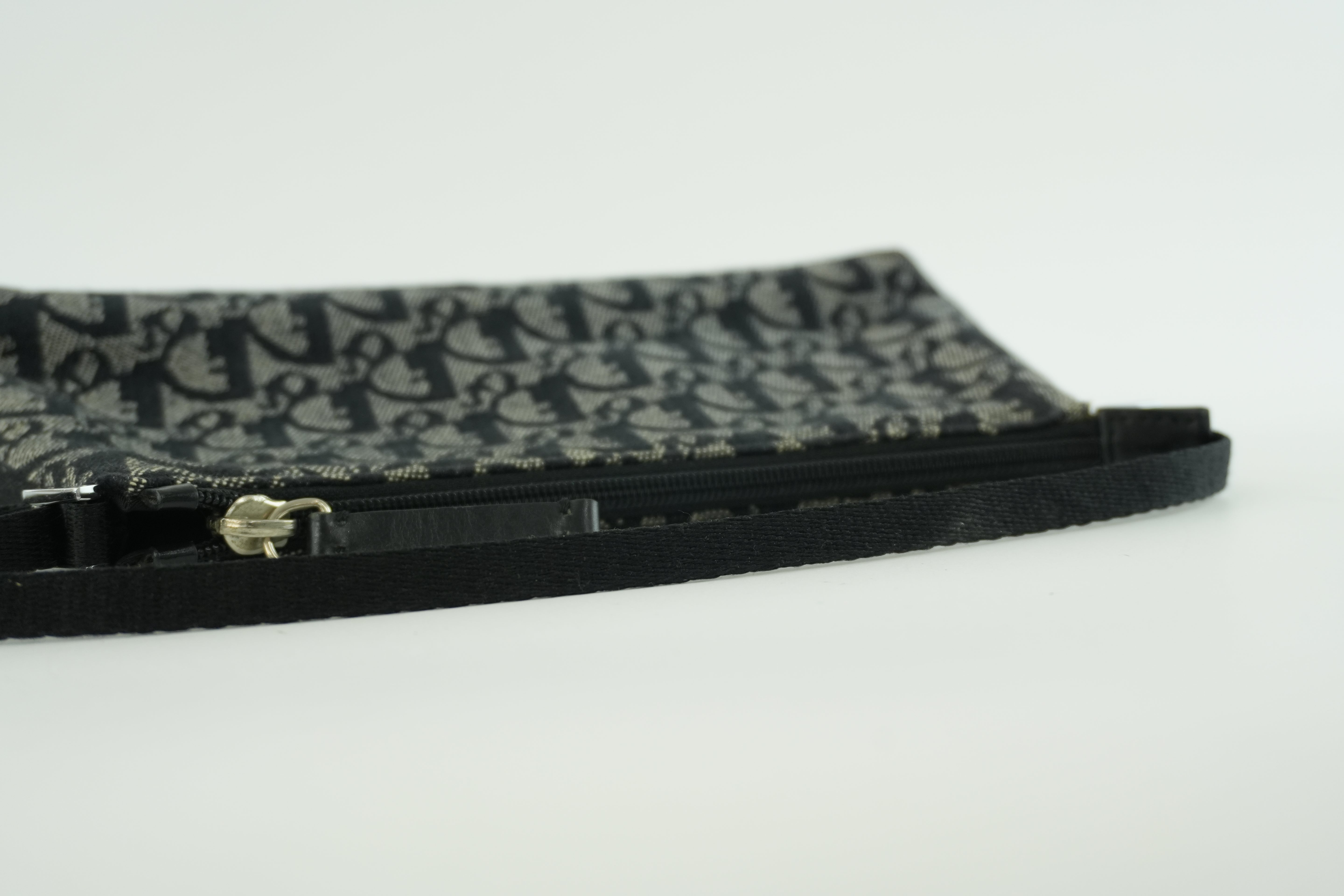 Pre-owned Christian Dior Canvas Trotter Handbag Black