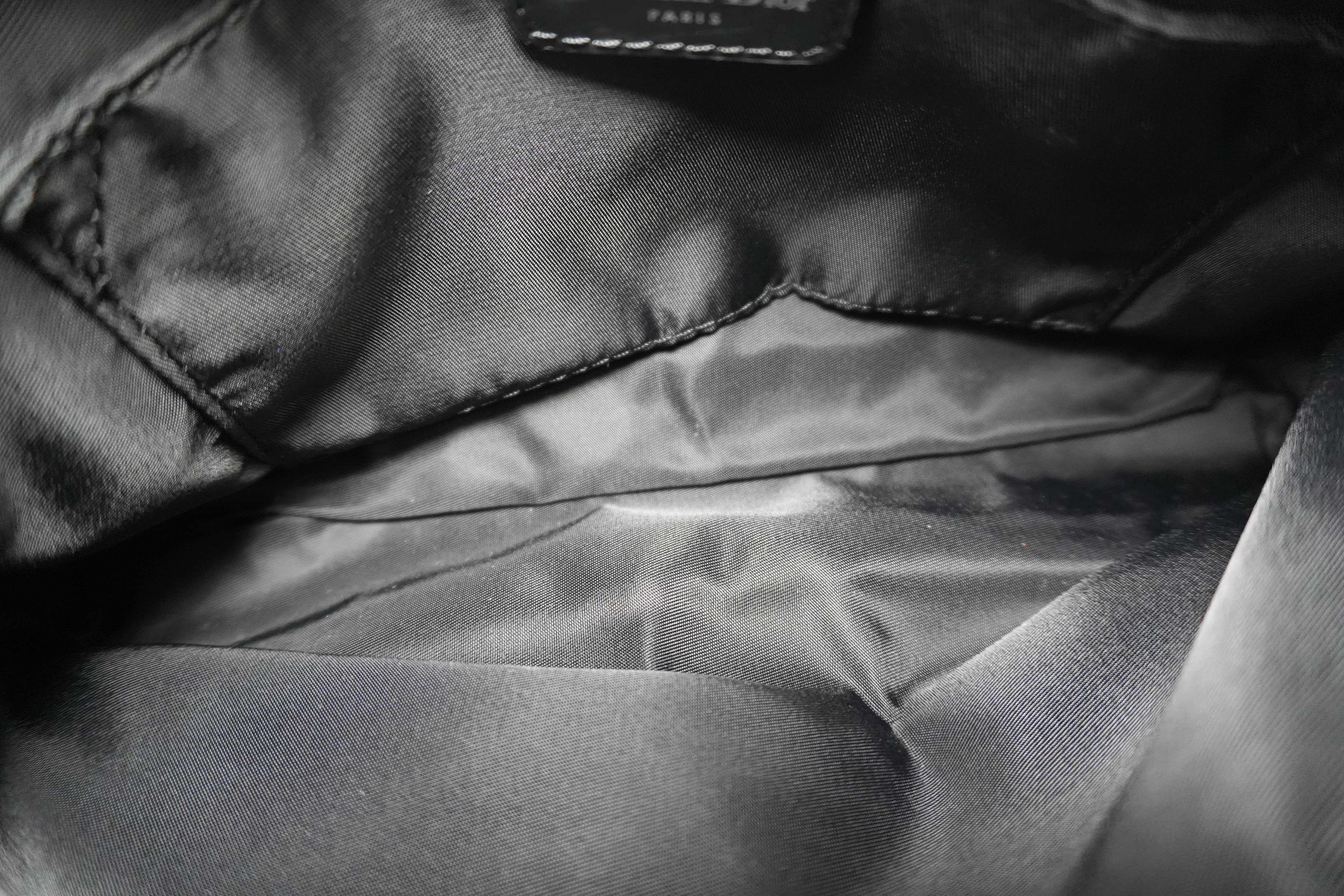 Pre-owned Christian Dior Canvas Trotter Handbag Black