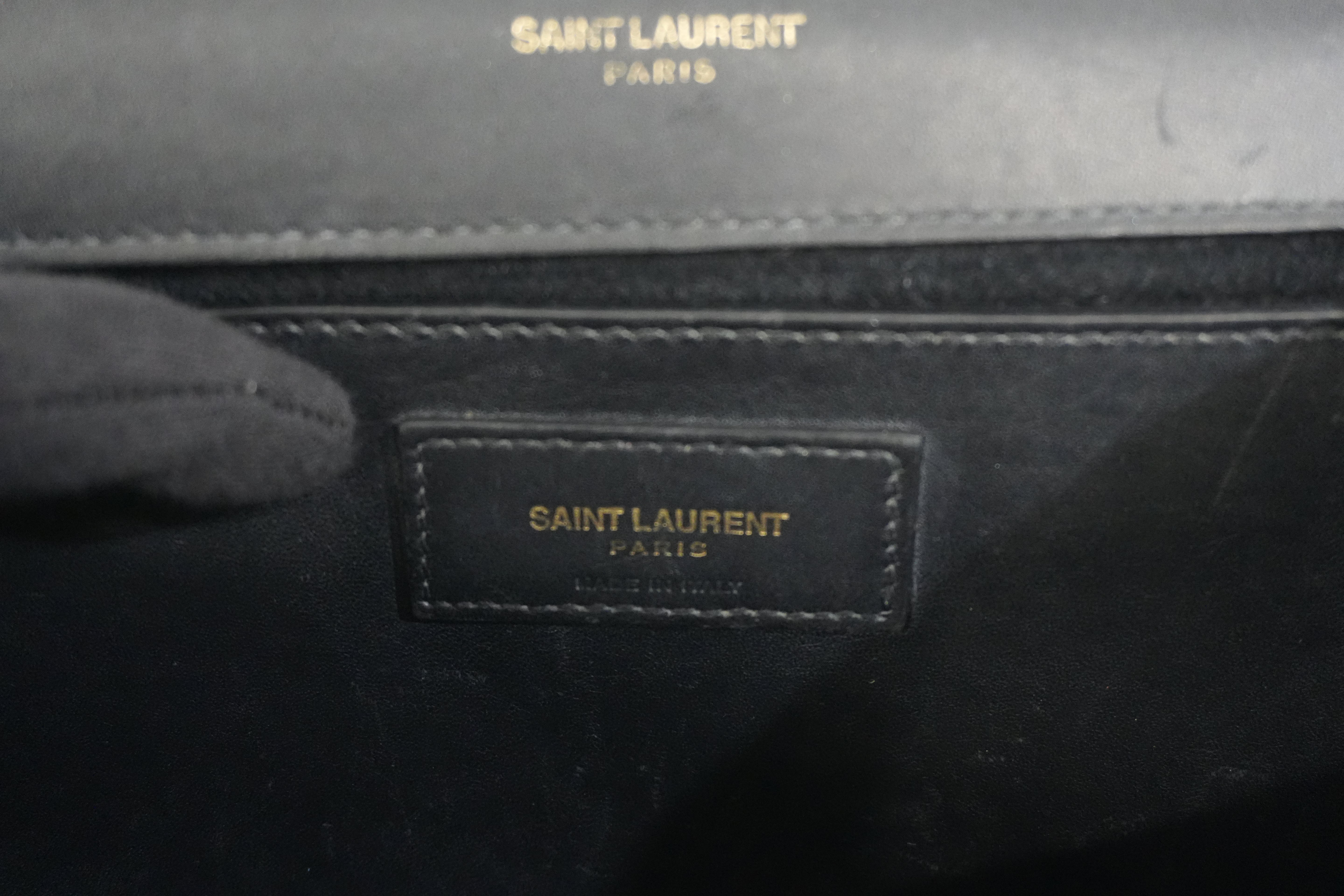 Pre-Owned Yves Saint Laurent Chain Crossbody Bag Black