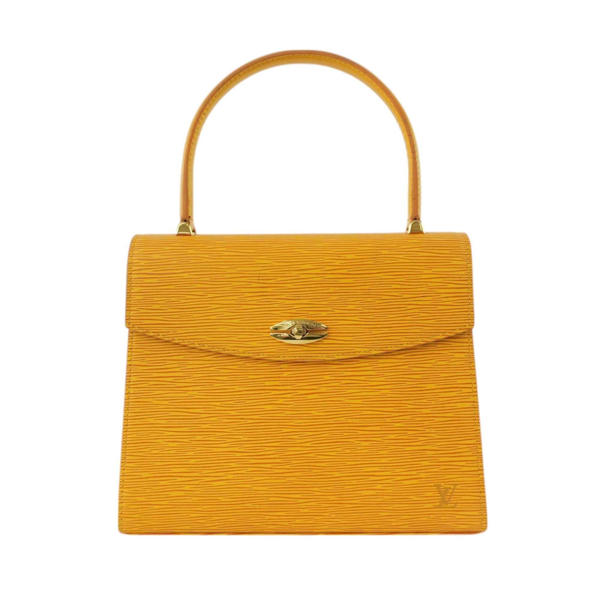 Pre-owned Louis Vuitton Epi Malesherbe Handbag Yellow