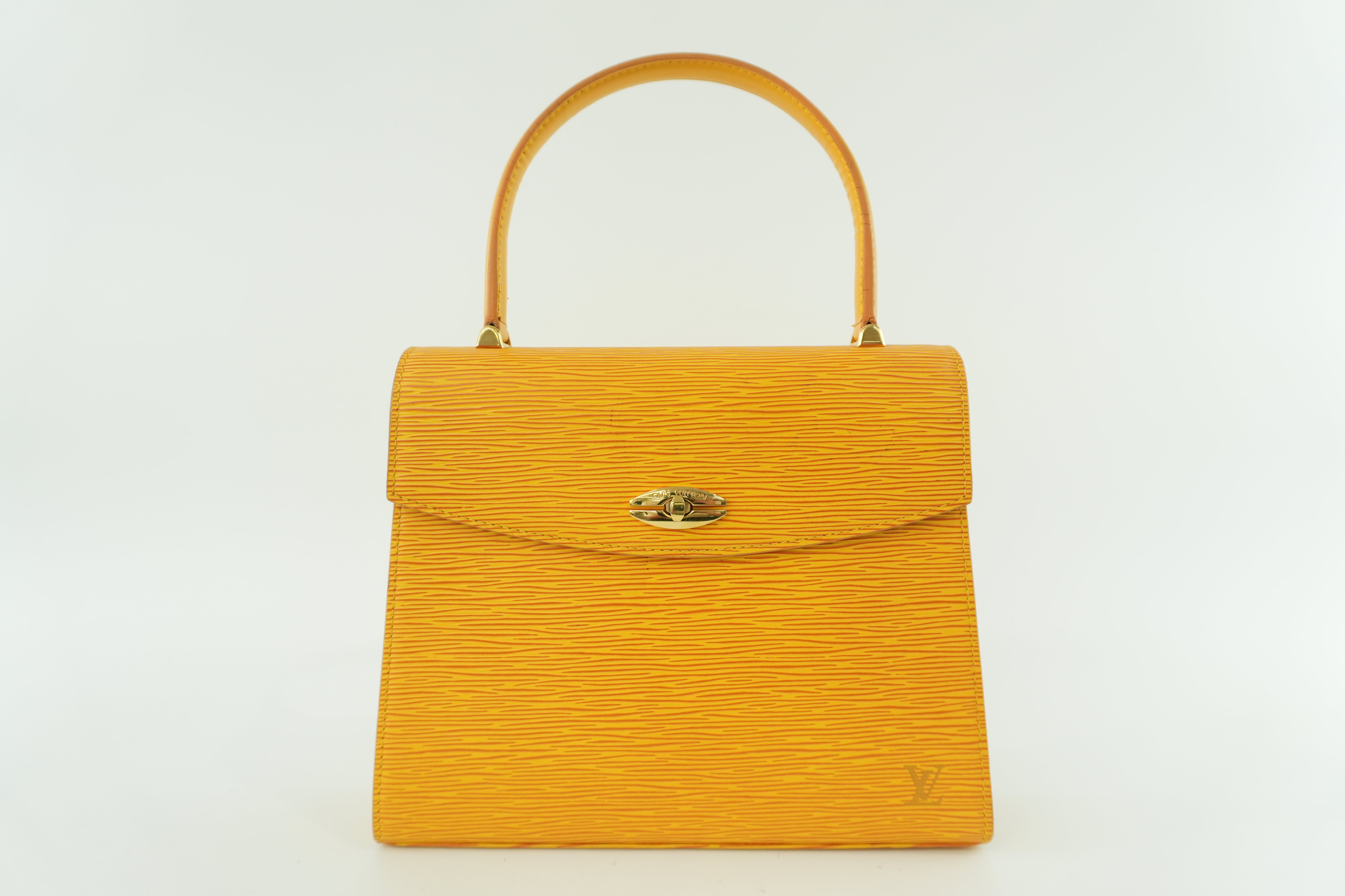 Pre-owned Louis Vuitton Epi Malesherbe Handbag Yellow