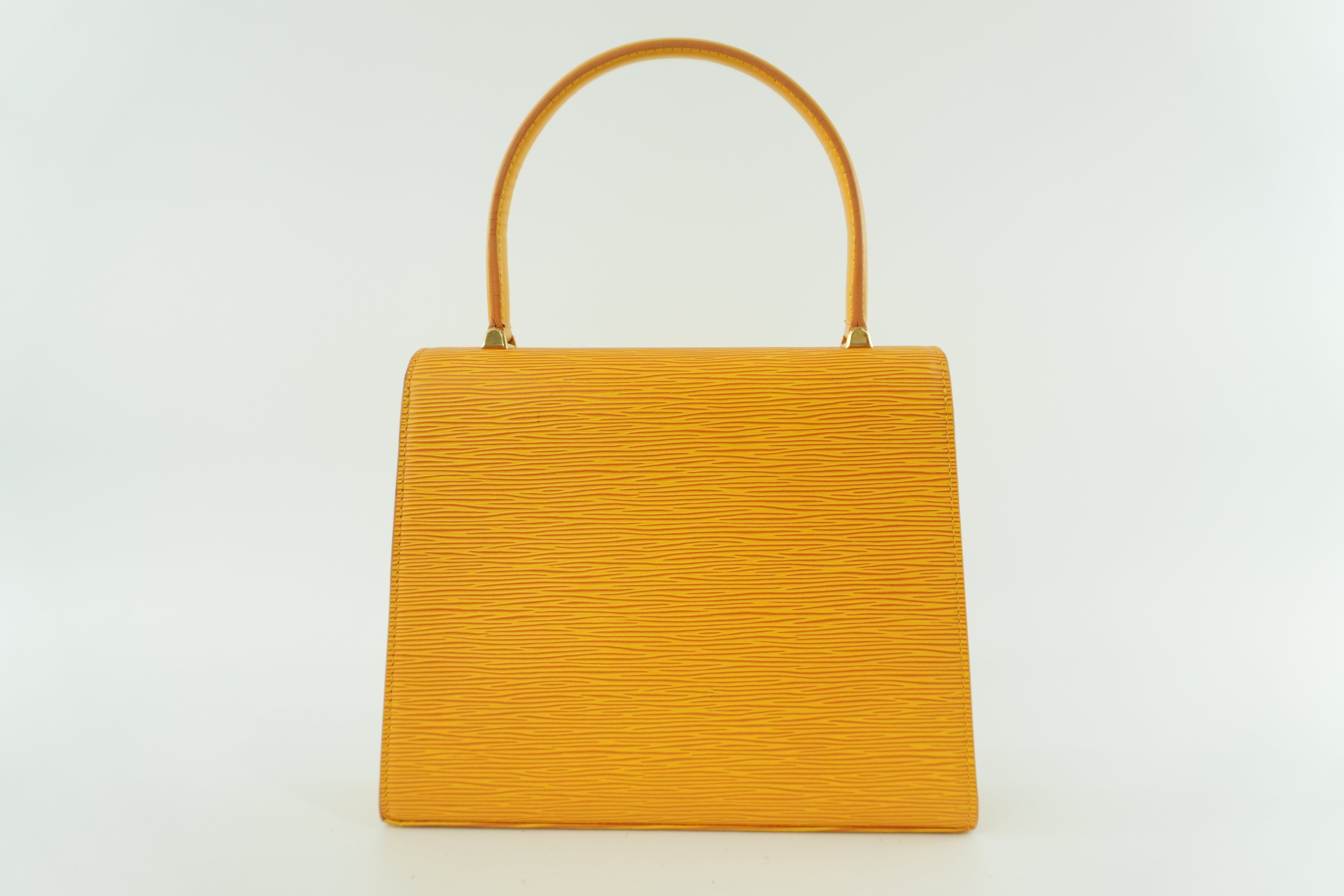 Pre-owned Louis Vuitton Epi Malesherbe Handbag Yellow