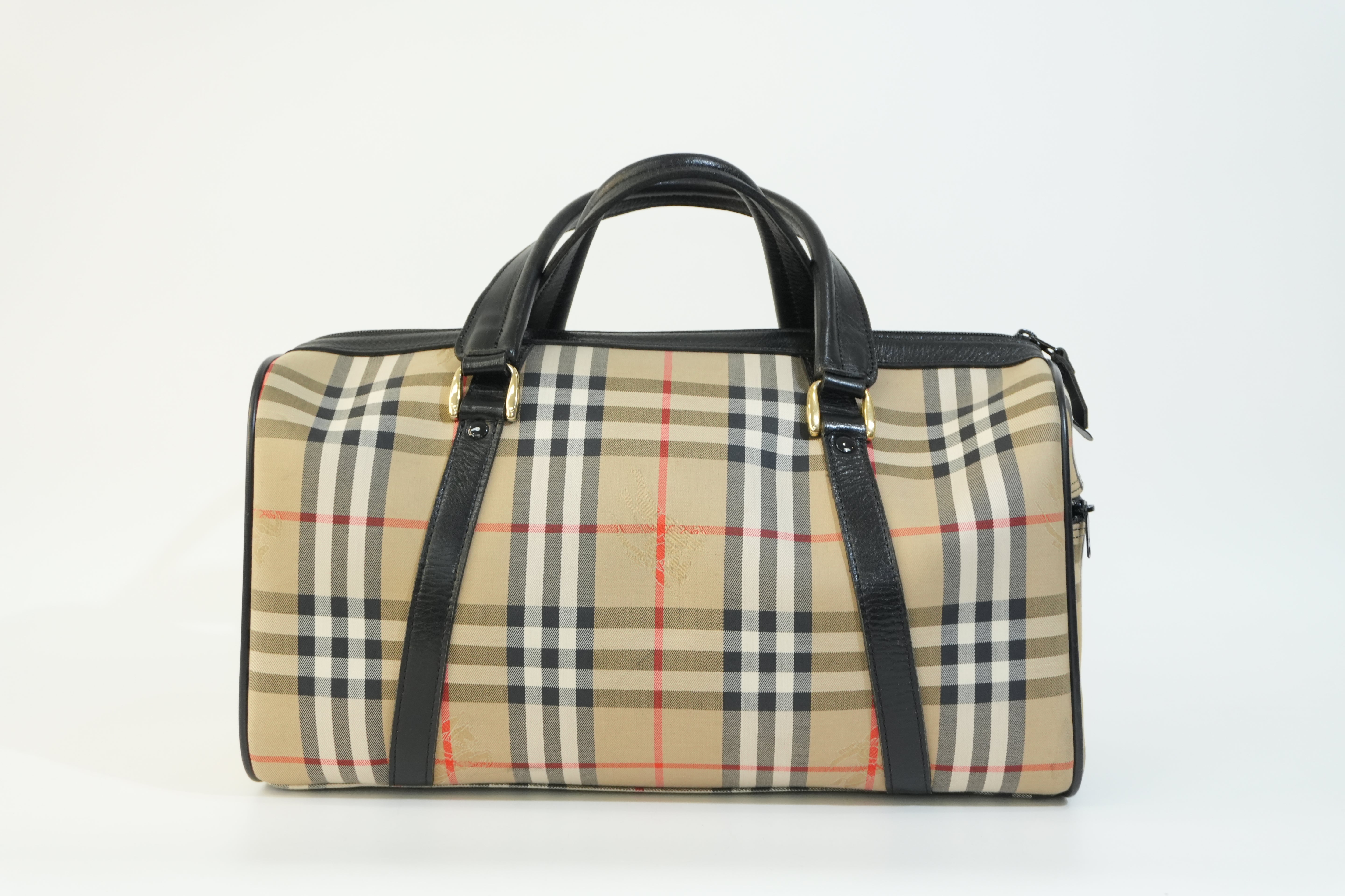 Pre-owned Burberry Duffle Travel Bag