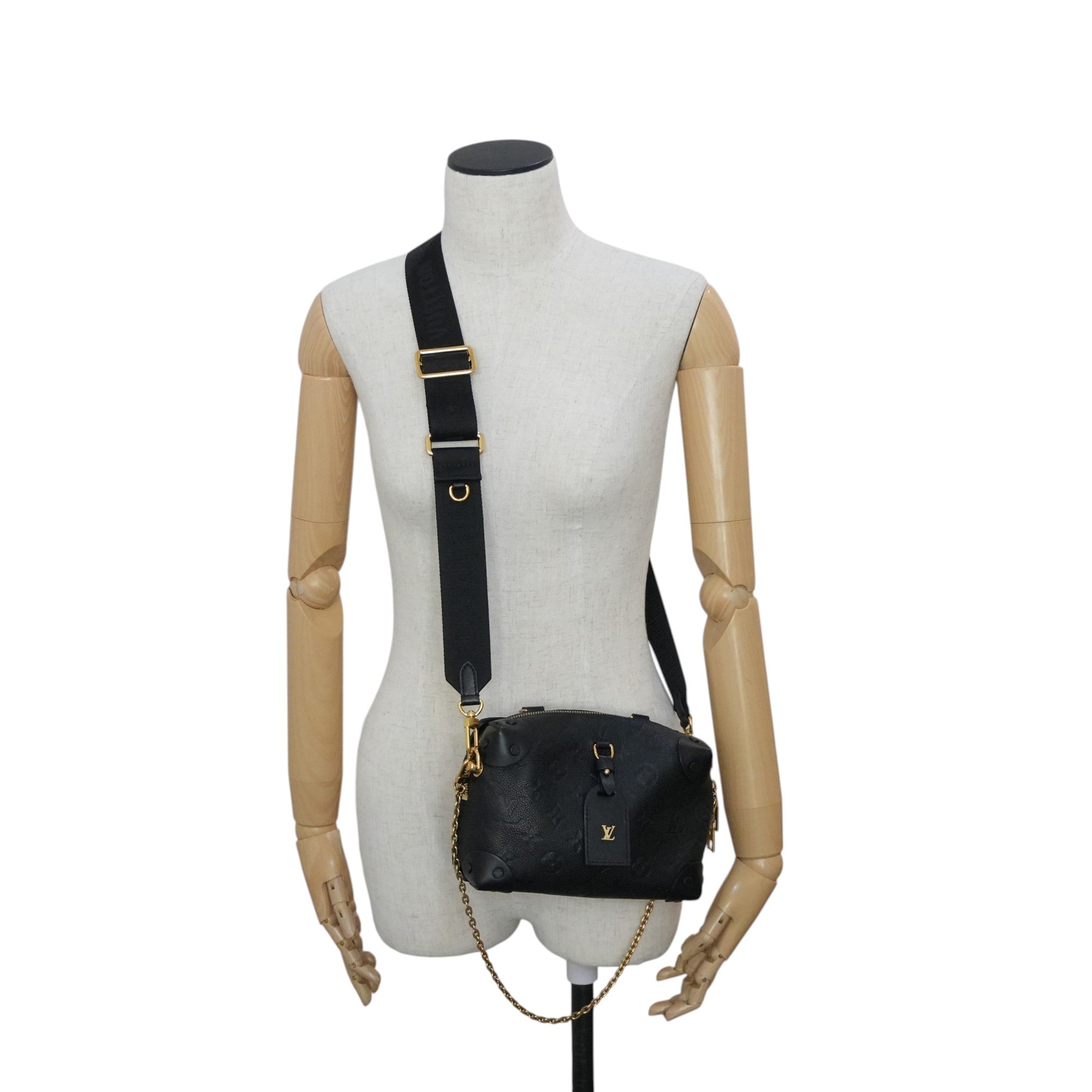 Pre-owned Louis Vuitton Empriente Petite Malle Souple Crossbody Bag Black