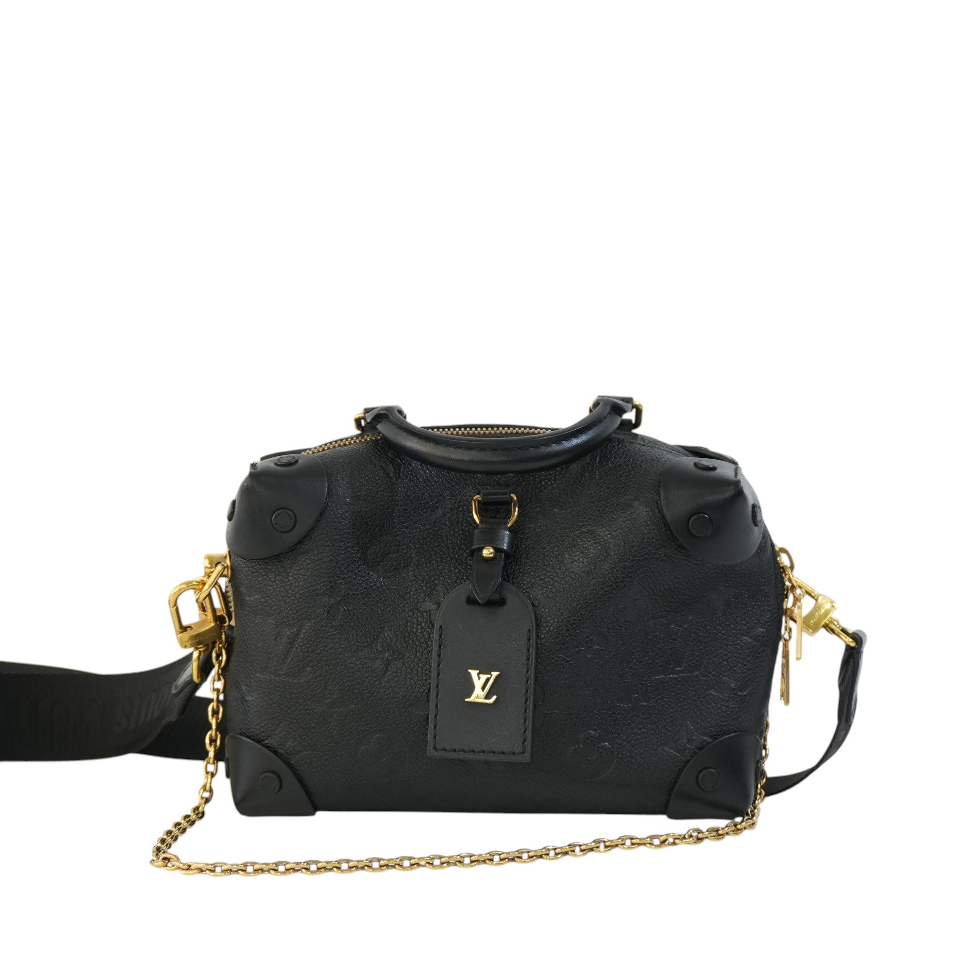 Pre-owned Louis Vuitton Empriente Petite Malle Souple Crossbody Bag Black