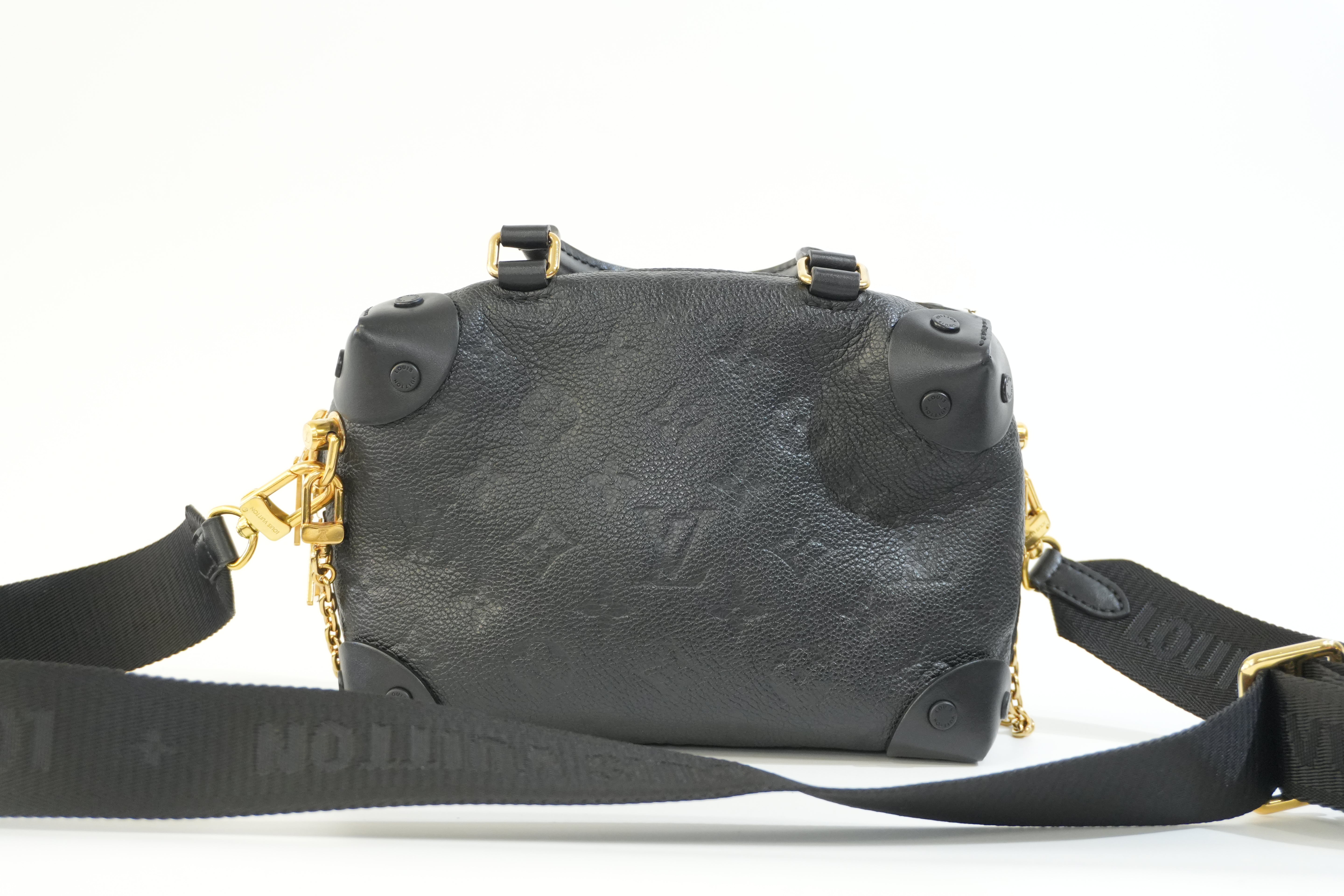Pre-owned Louis Vuitton Empriente Petite Malle Souple Crossbody Bag Black