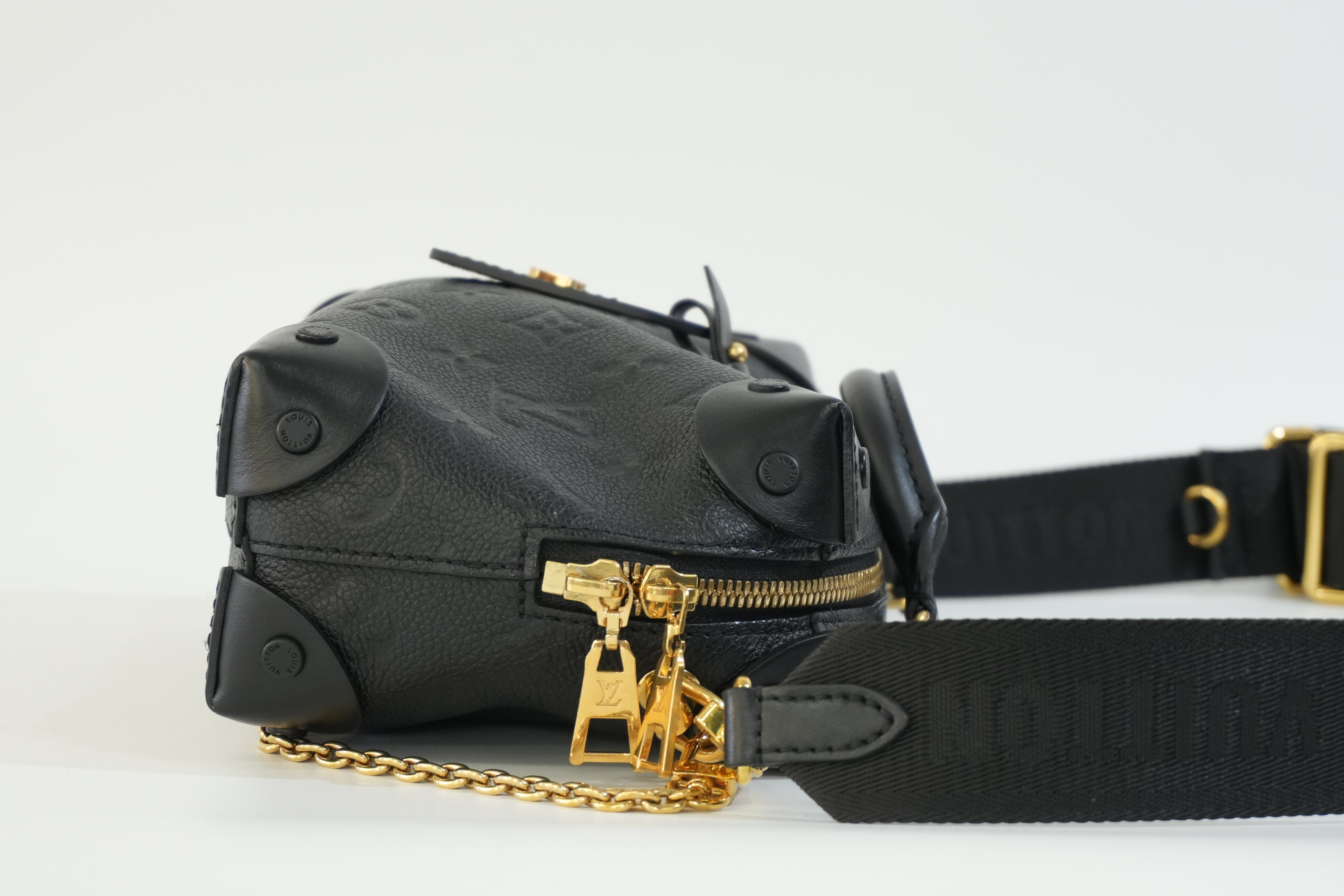 Pre-owned Louis Vuitton Empriente Petite Malle Souple Crossbody Bag Black