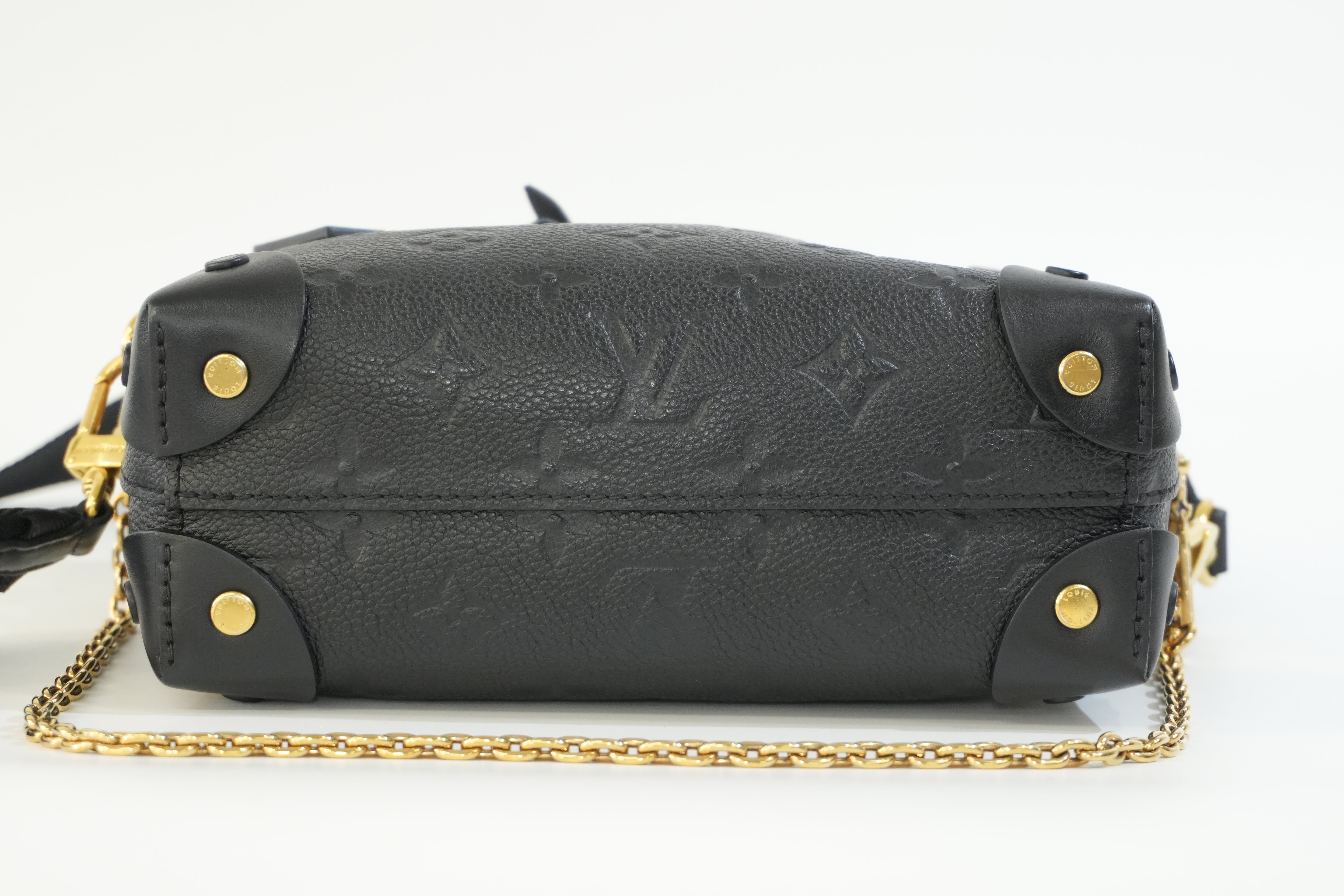 Pre-owned Louis Vuitton Empriente Petite Malle Souple Crossbody Bag Black