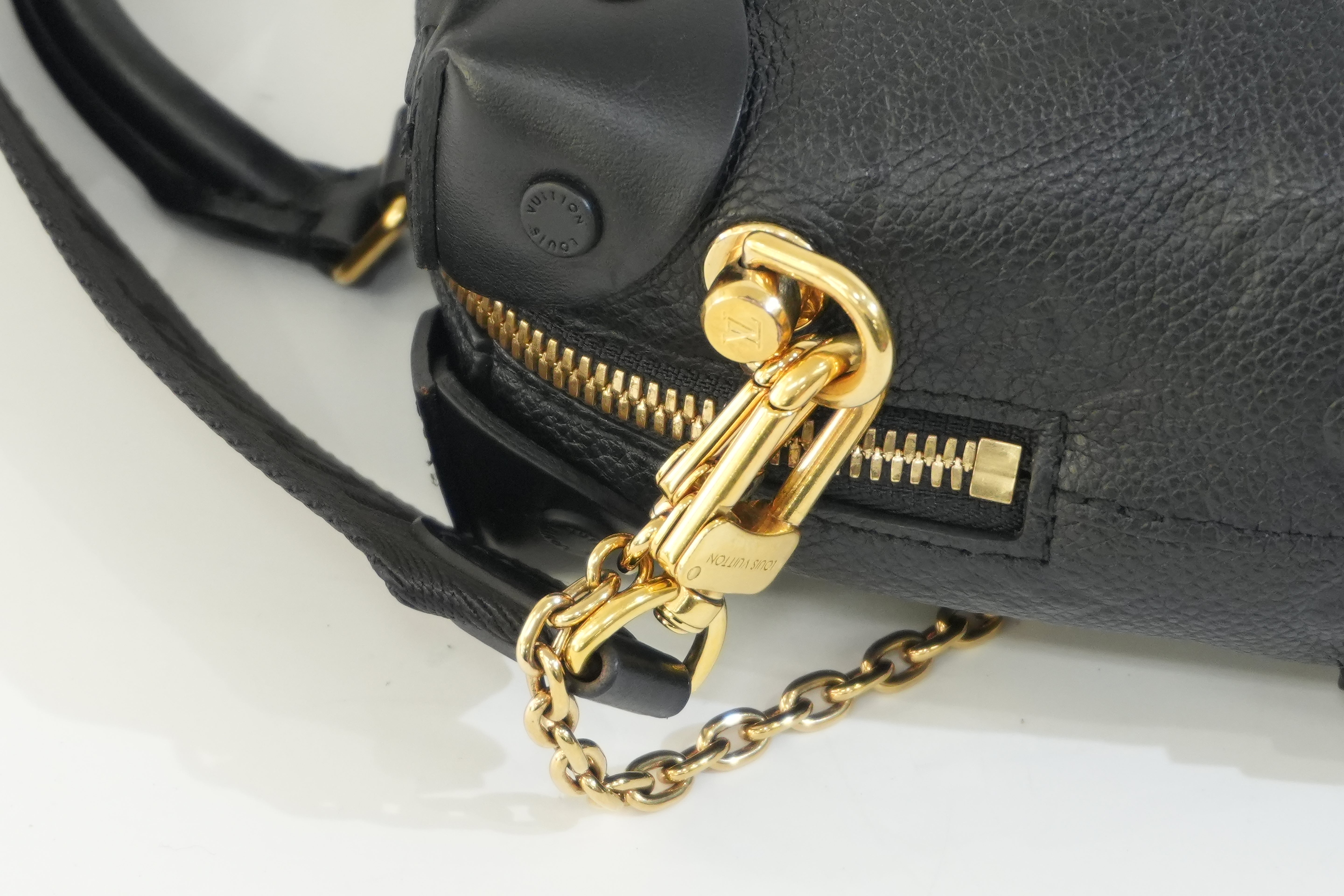Pre-owned Louis Vuitton Empriente Petite Malle Souple Crossbody Bag Black