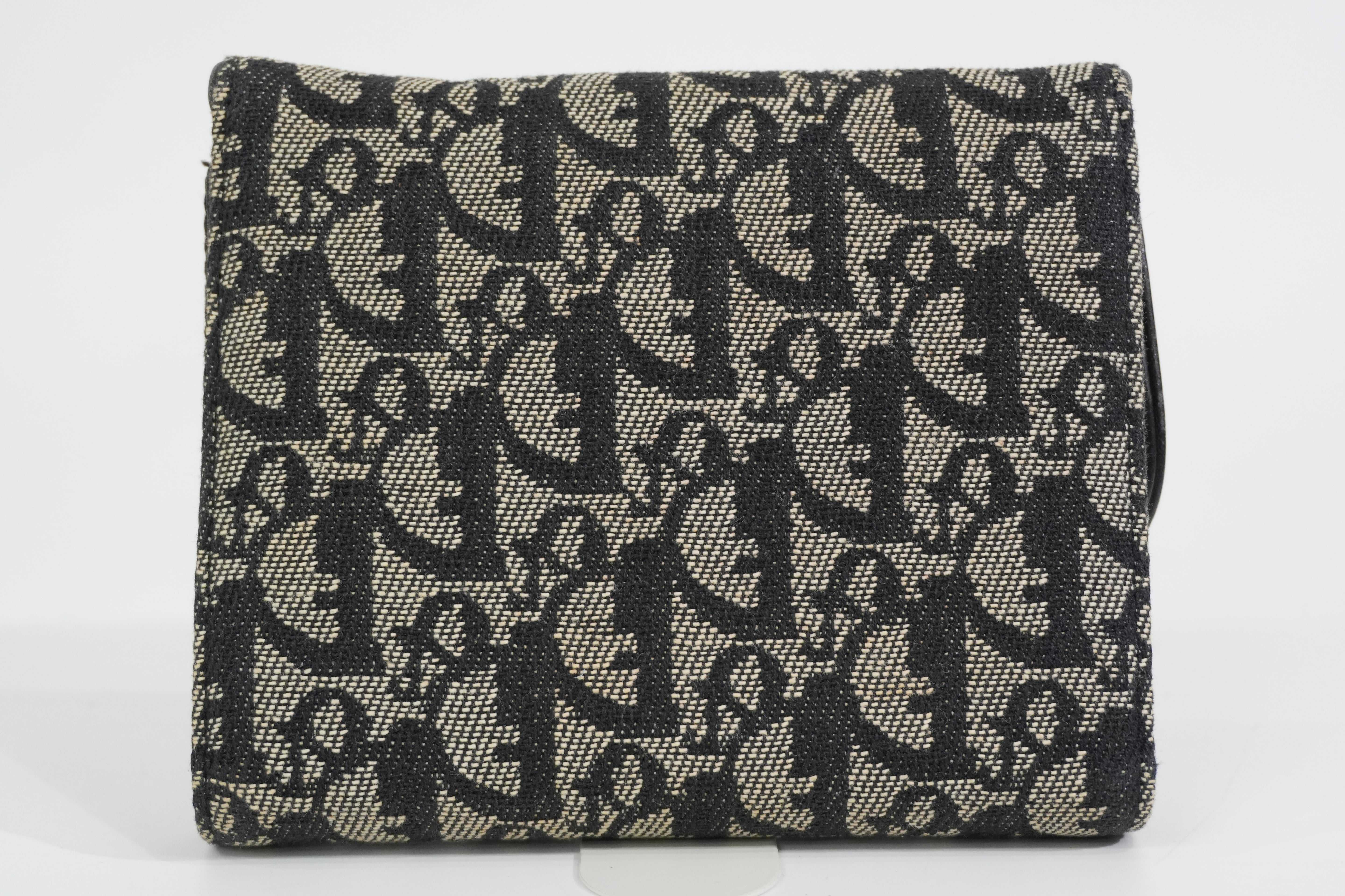 Pre-owned Christian Dior Oblique Trotter Organizer Black