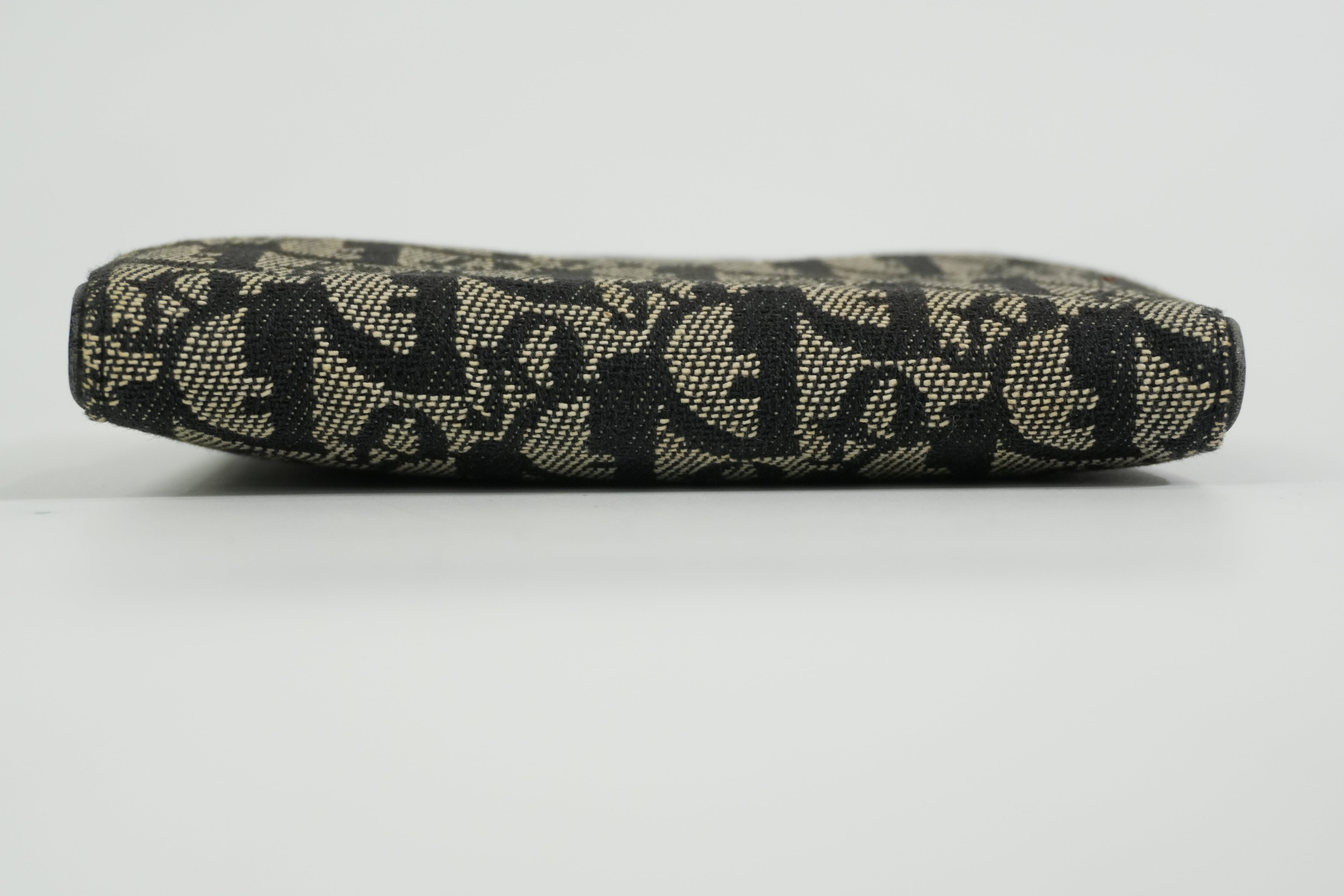 Pre-owned Christian Dior Oblique Trotter Organizer Black